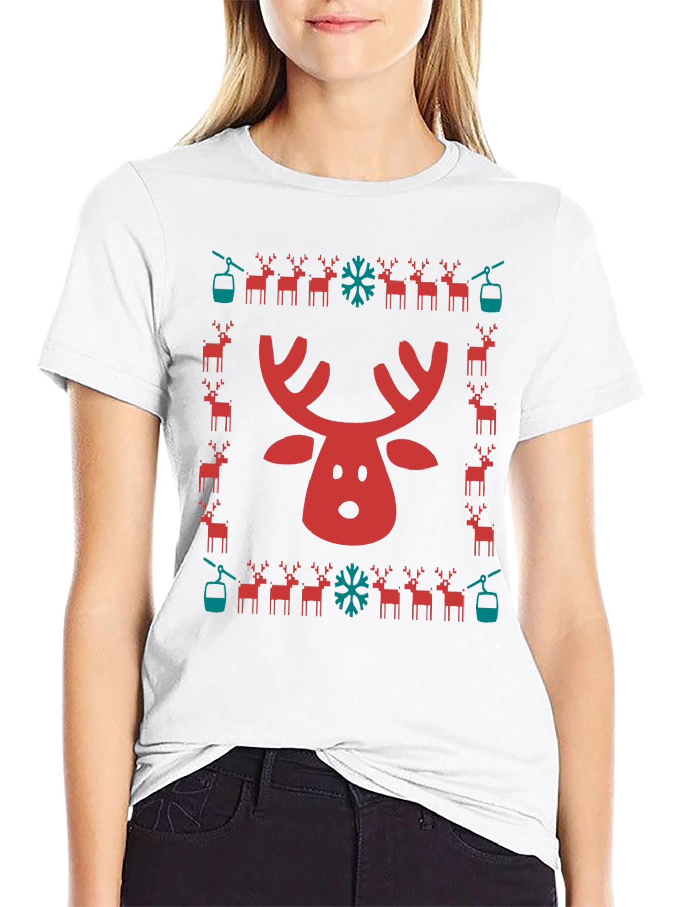 Holiday Ski Deer T-Shirt