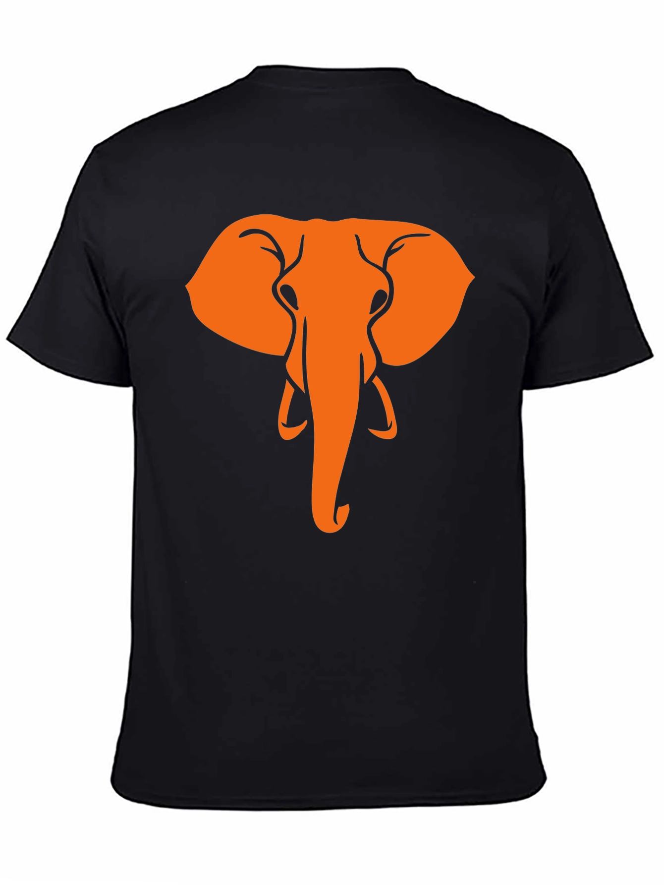 Elephant Graphic Tee - Black Cotton T-Shirt