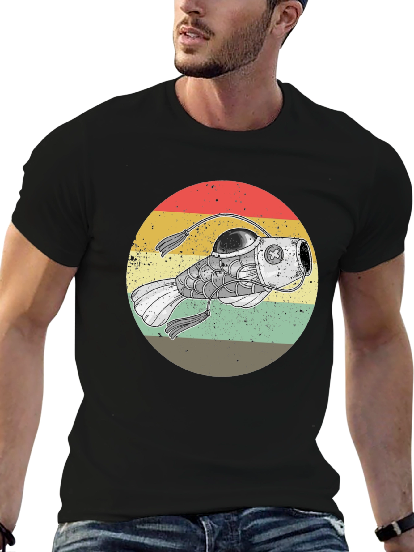 Retro Steampunk Fish T-Shirt - Unique Graphic Tee
