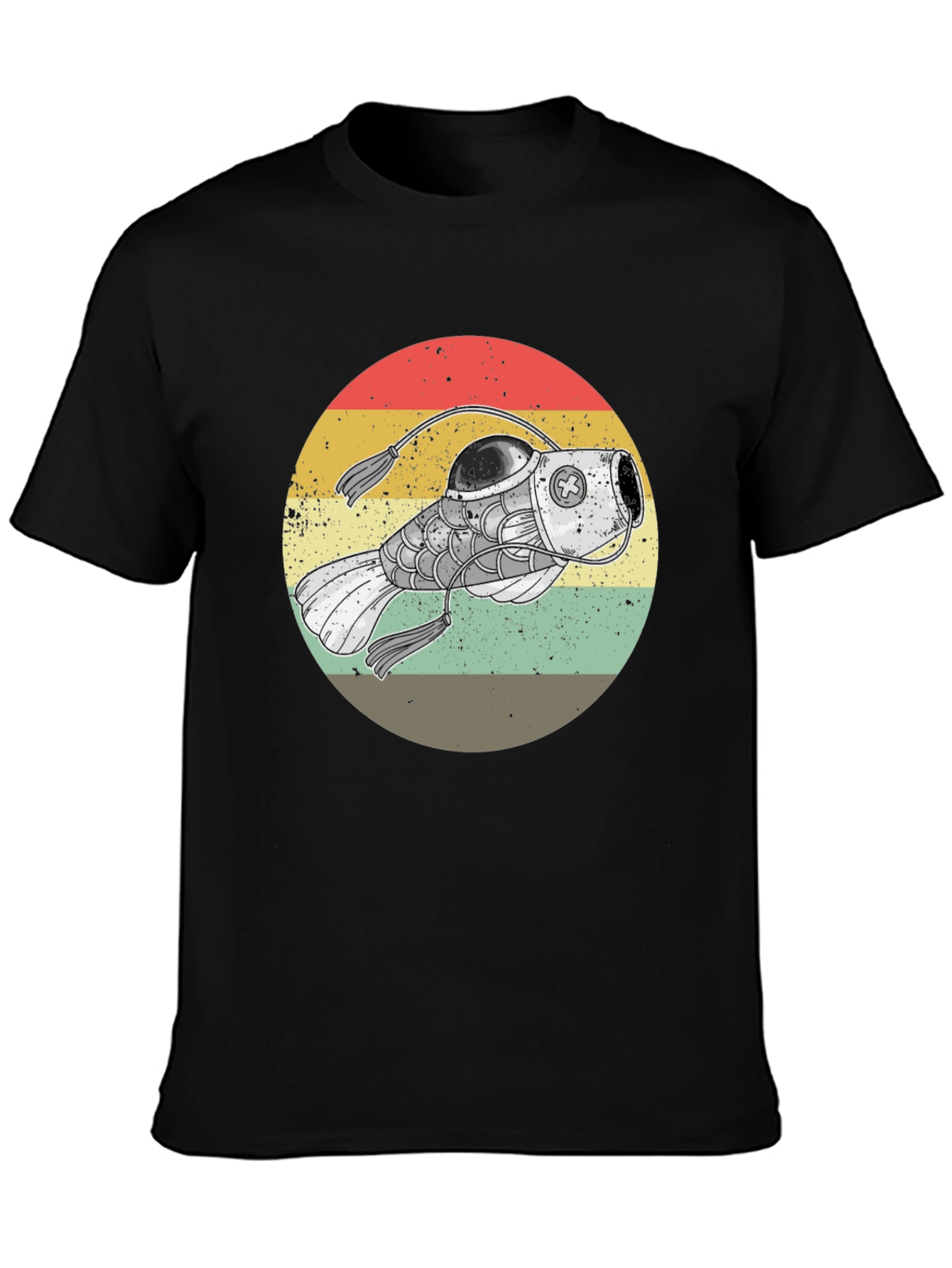 Retro Steampunk Fish T-Shirt - Unique Graphic Tee