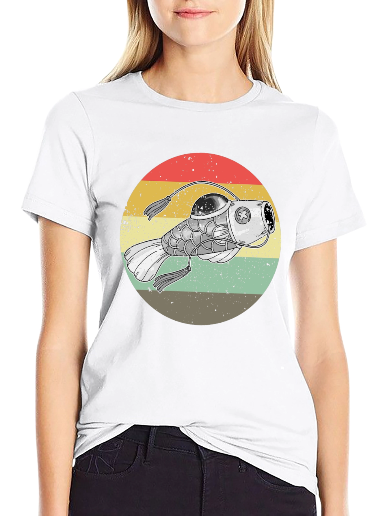 Retro Steampunk Fish T-Shirt - Unique Graphic Tee