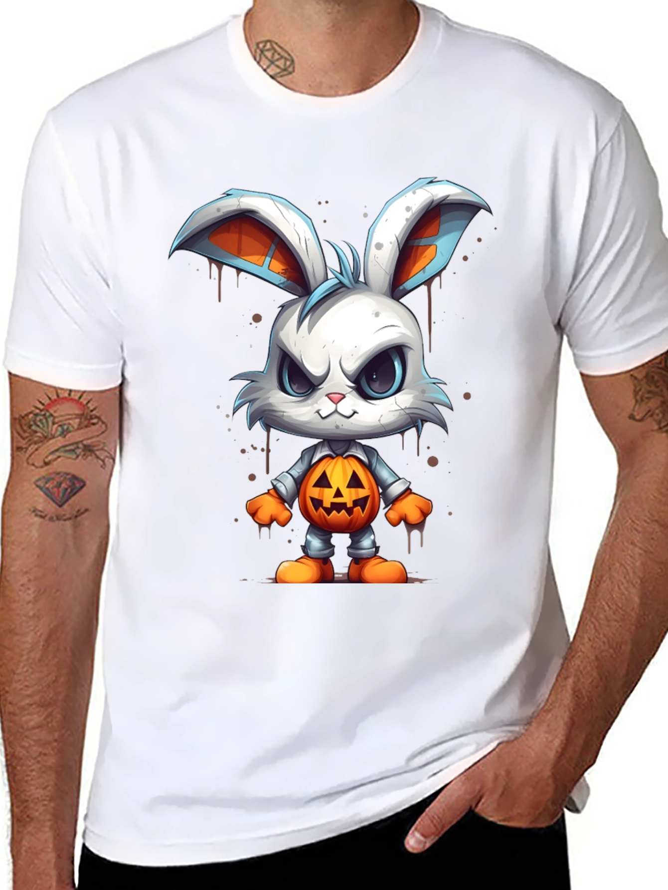 Halloween Bunny T-Shirt - Spooky Rabbit Design