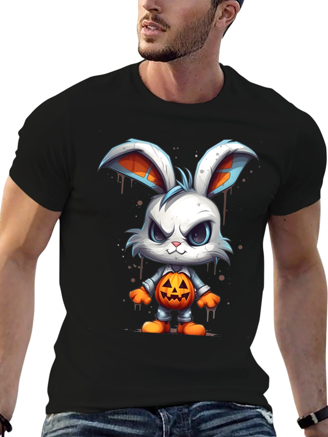 Halloween Bunny T-Shirt - Spooky Rabbit Design