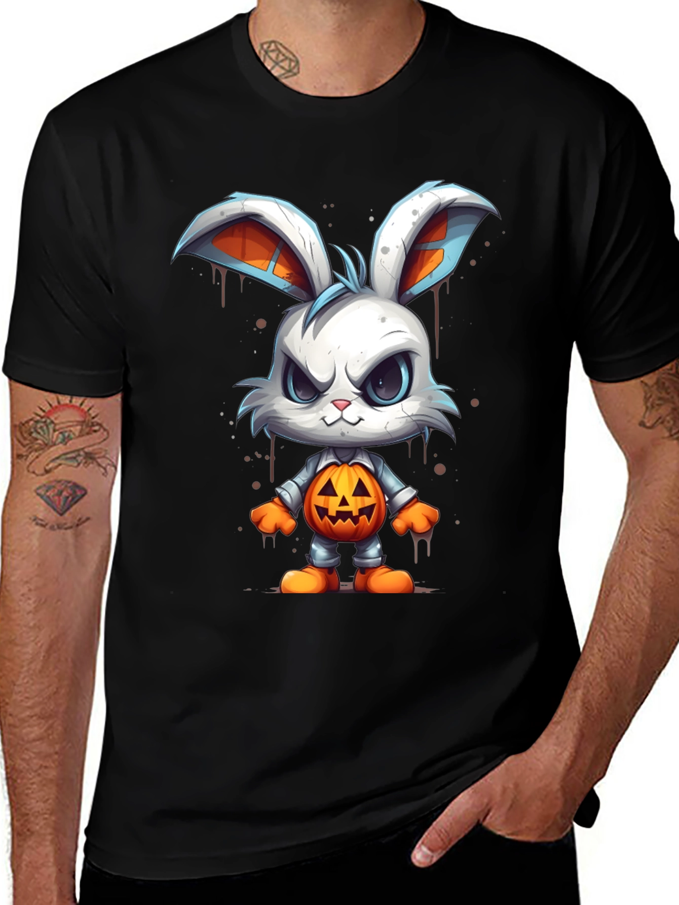 Halloween Bunny T-Shirt - Spooky Rabbit Design