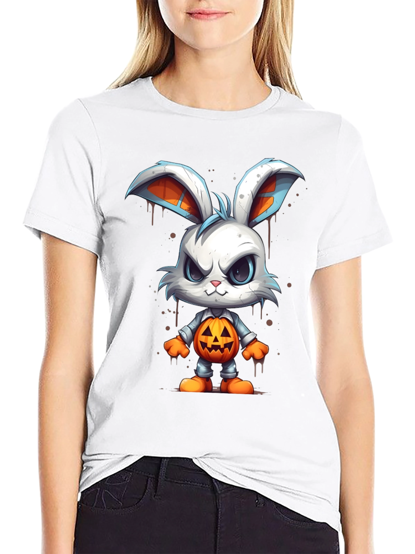 Halloween Bunny T-Shirt - Spooky Rabbit Design