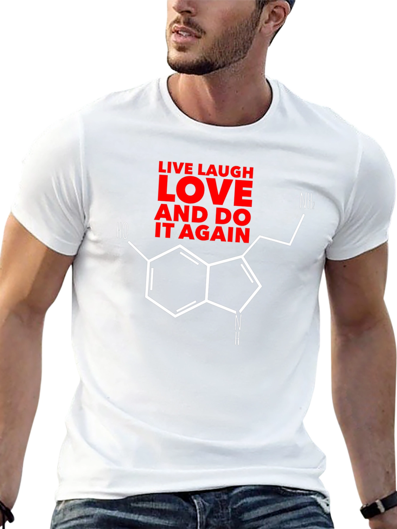Live Laugh Love Molecule Graphic Tee