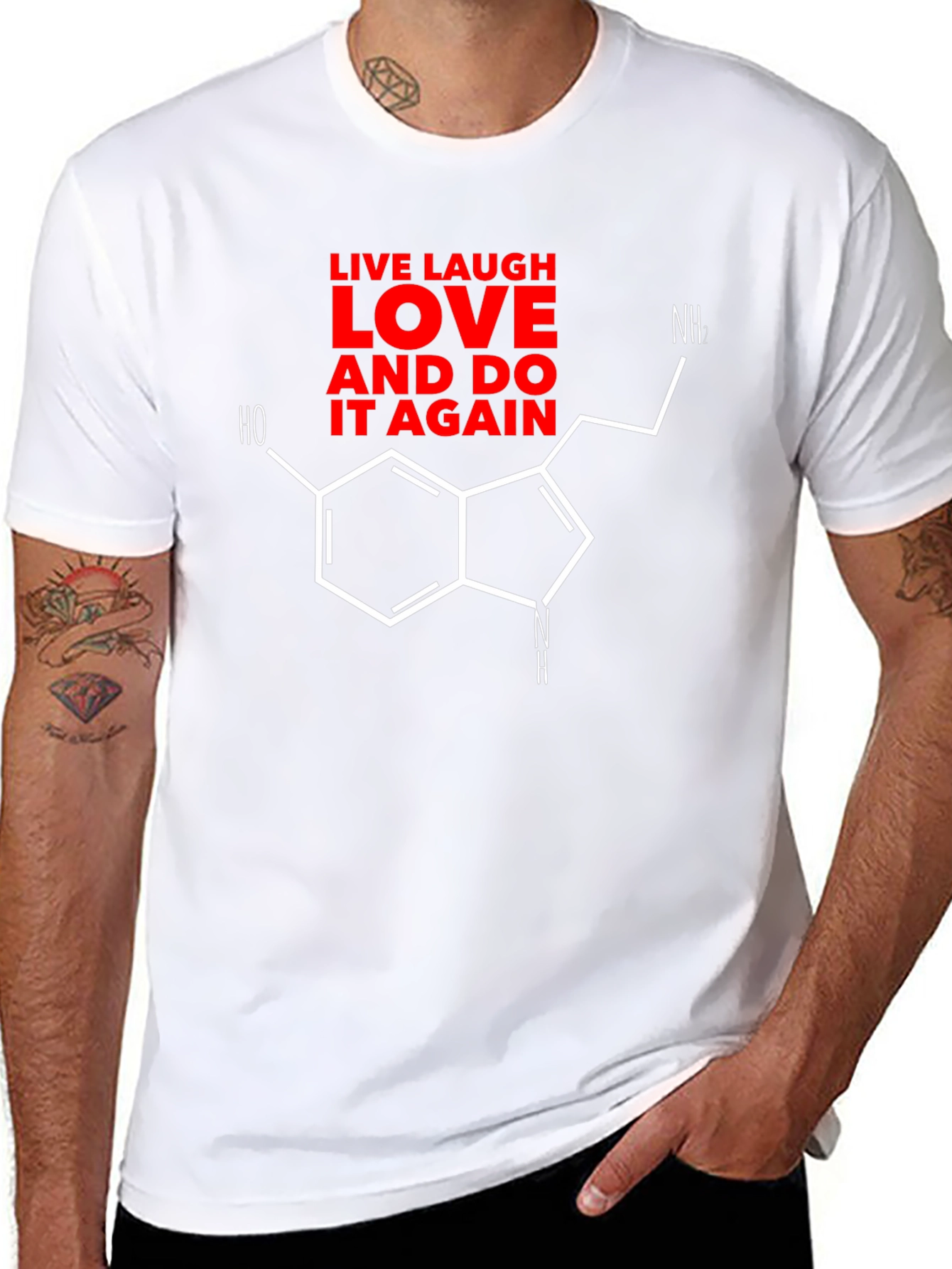 Live Laugh Love Molecule Graphic Tee