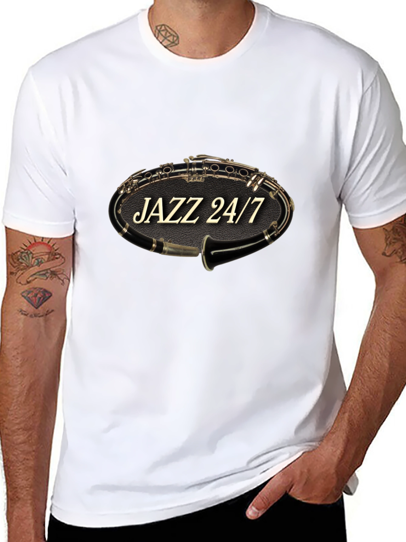 Jazz 24/7 Clarinet T-Shirt - Music Lover Tee