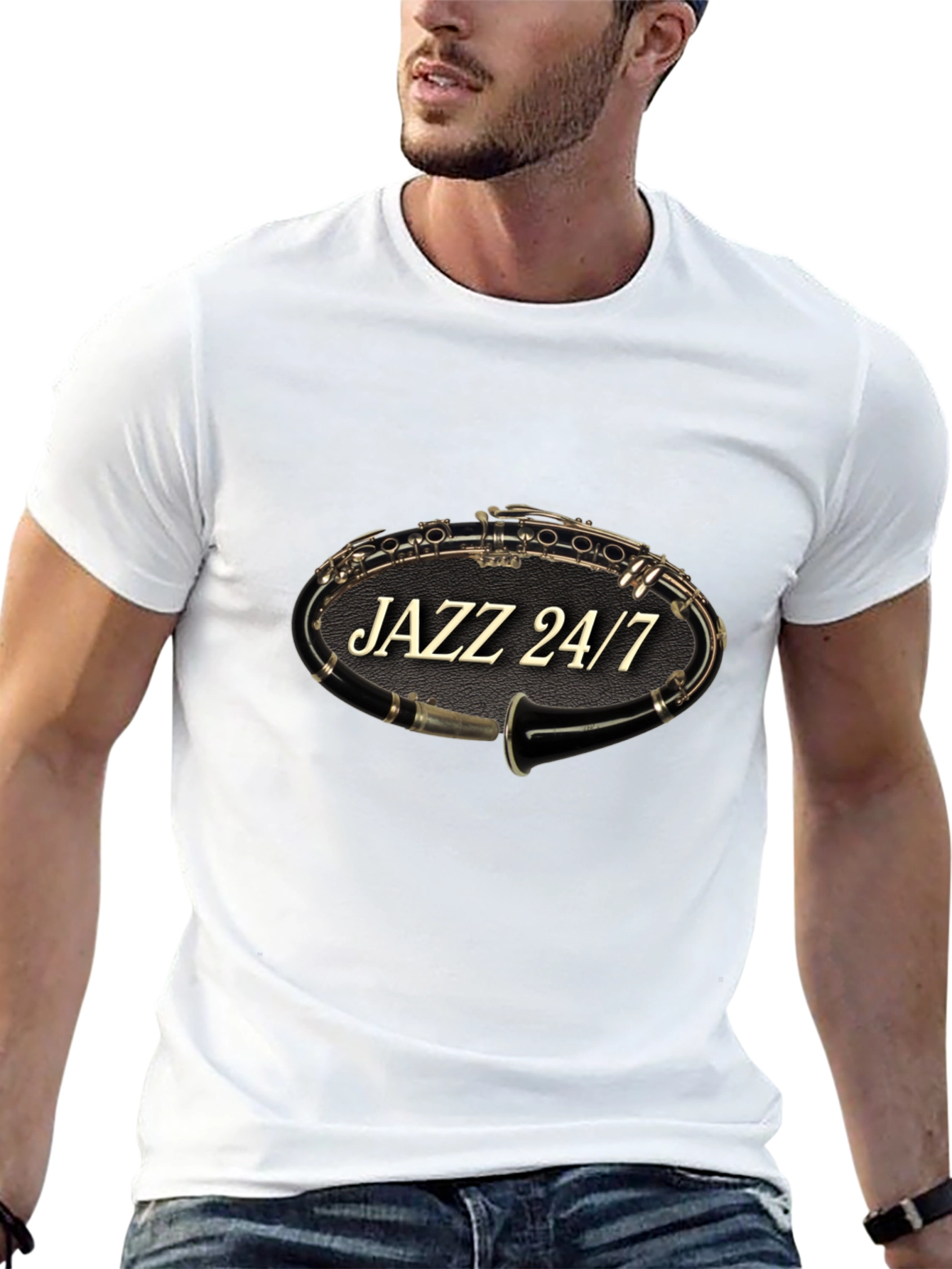 Jazz 24/7 Clarinet T-Shirt - Music Lover Tee