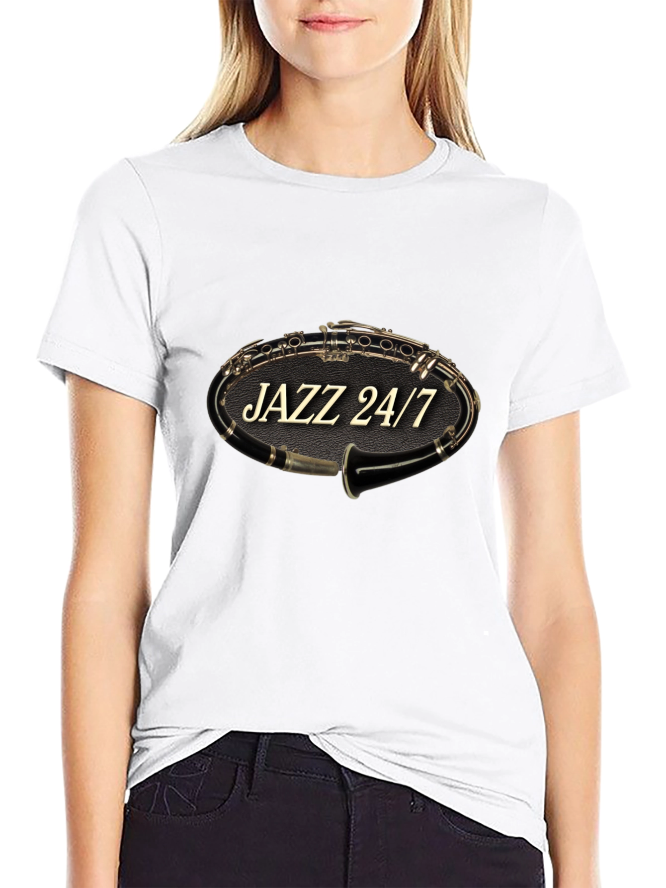 Jazz 24/7 Clarinet T-Shirt - Music Lover Tee