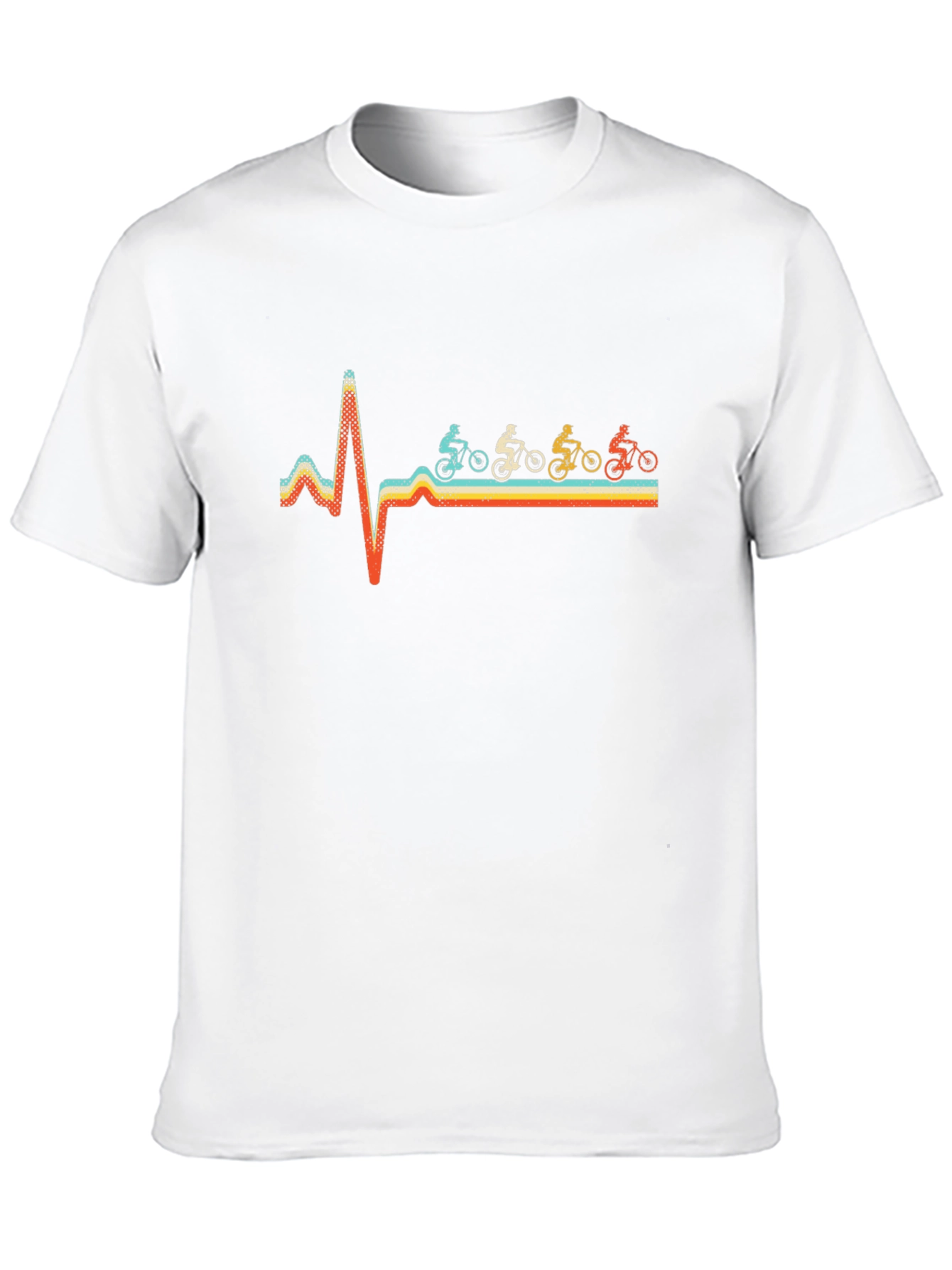 Mountain Biker Heartbeat Graphic Tee - Black