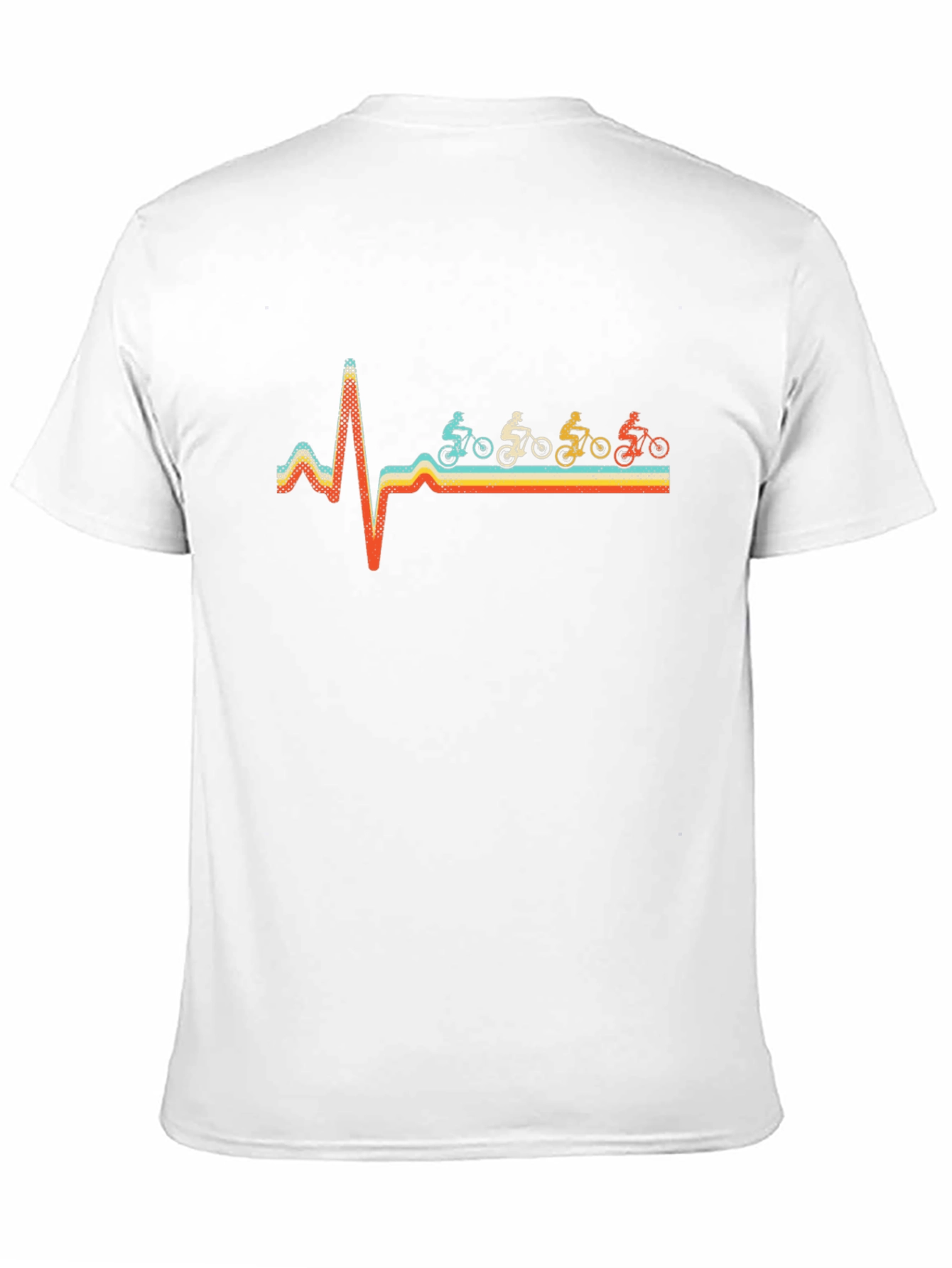Mountain Biker Heartbeat Graphic Tee - Black
