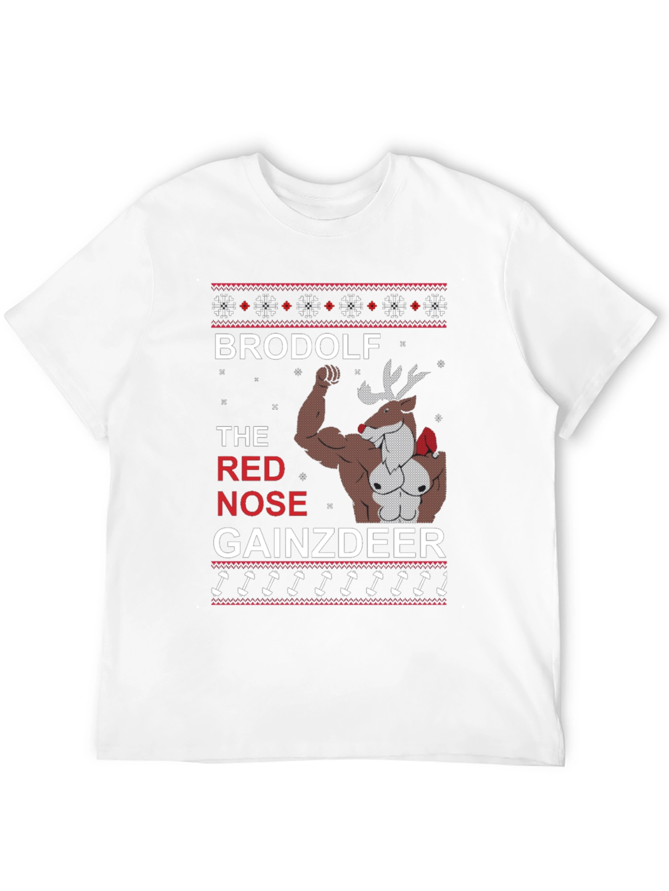 Brodolf Gainzdeer Funny Christmas T-Shirt