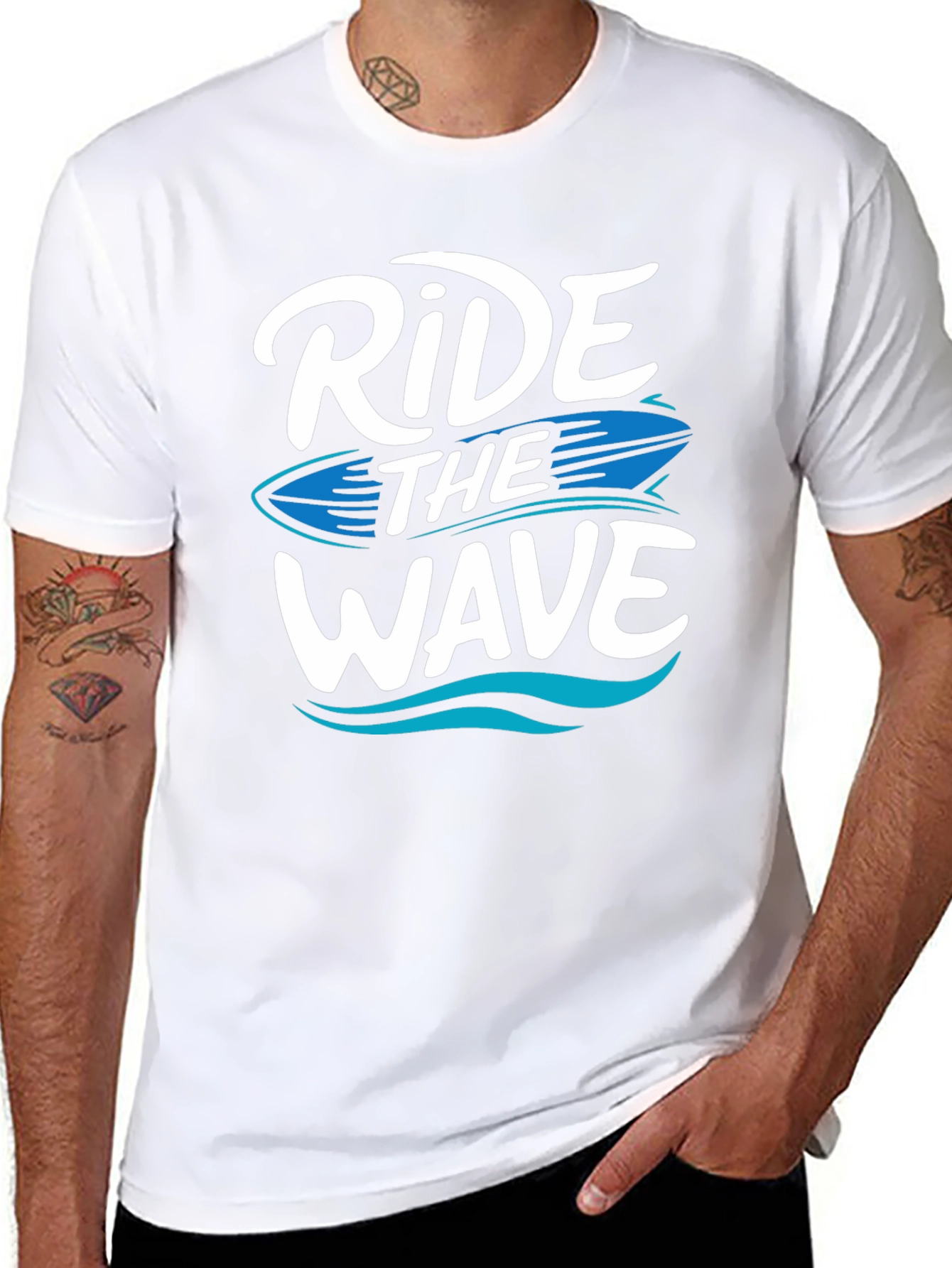 Ride the Wave Graphic Tee - Stylish Surf Design