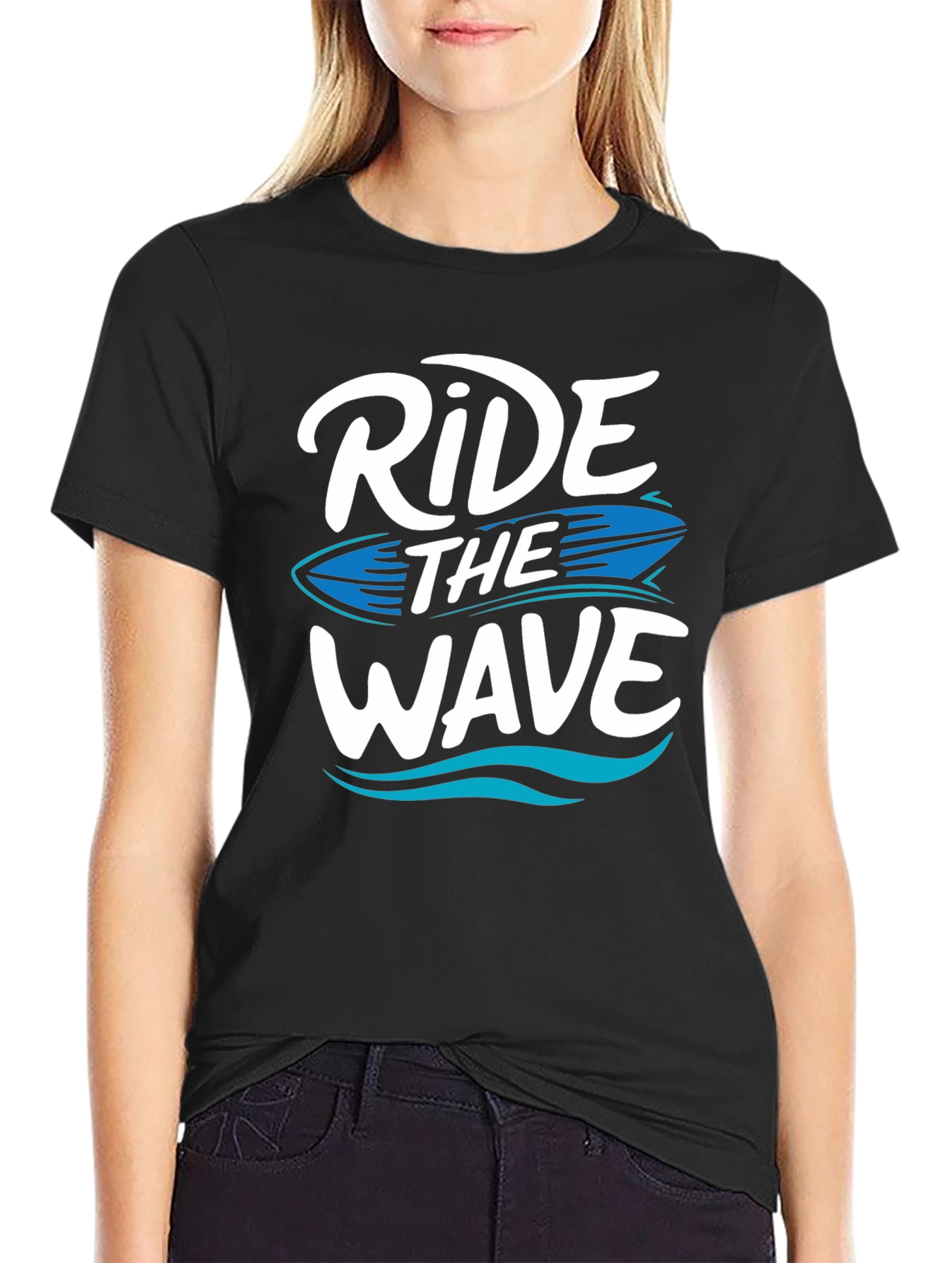 Ride the Wave Graphic Tee - Stylish Surf Design