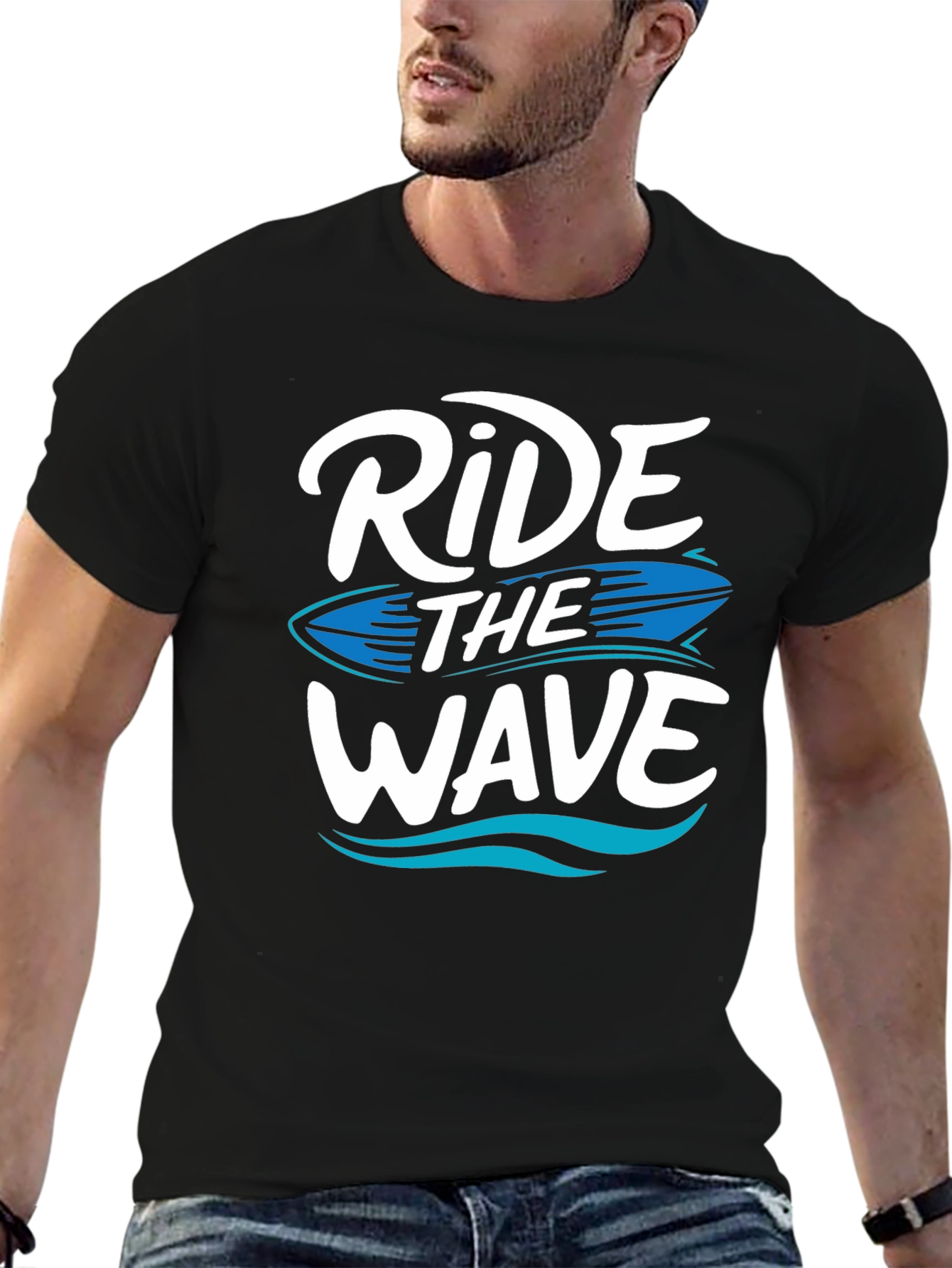 Ride the Wave Graphic Tee - Stylish Surf Design