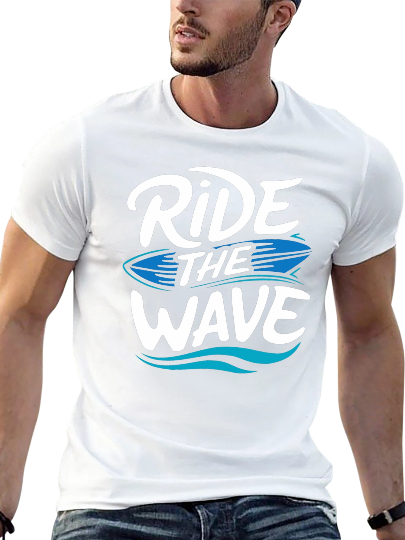 Ride the Wave Graphic Tee - Stylish Surf Design
