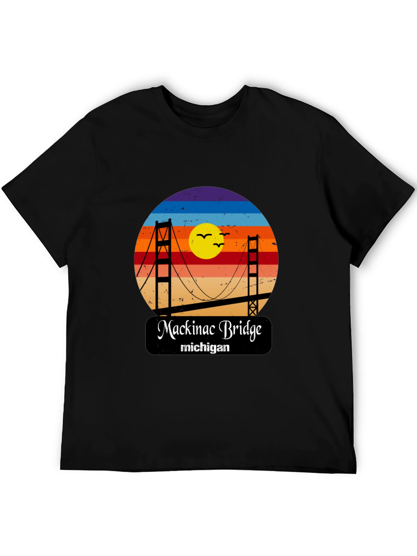 Mackinac Bridge Michigan Graphic T-Shirt