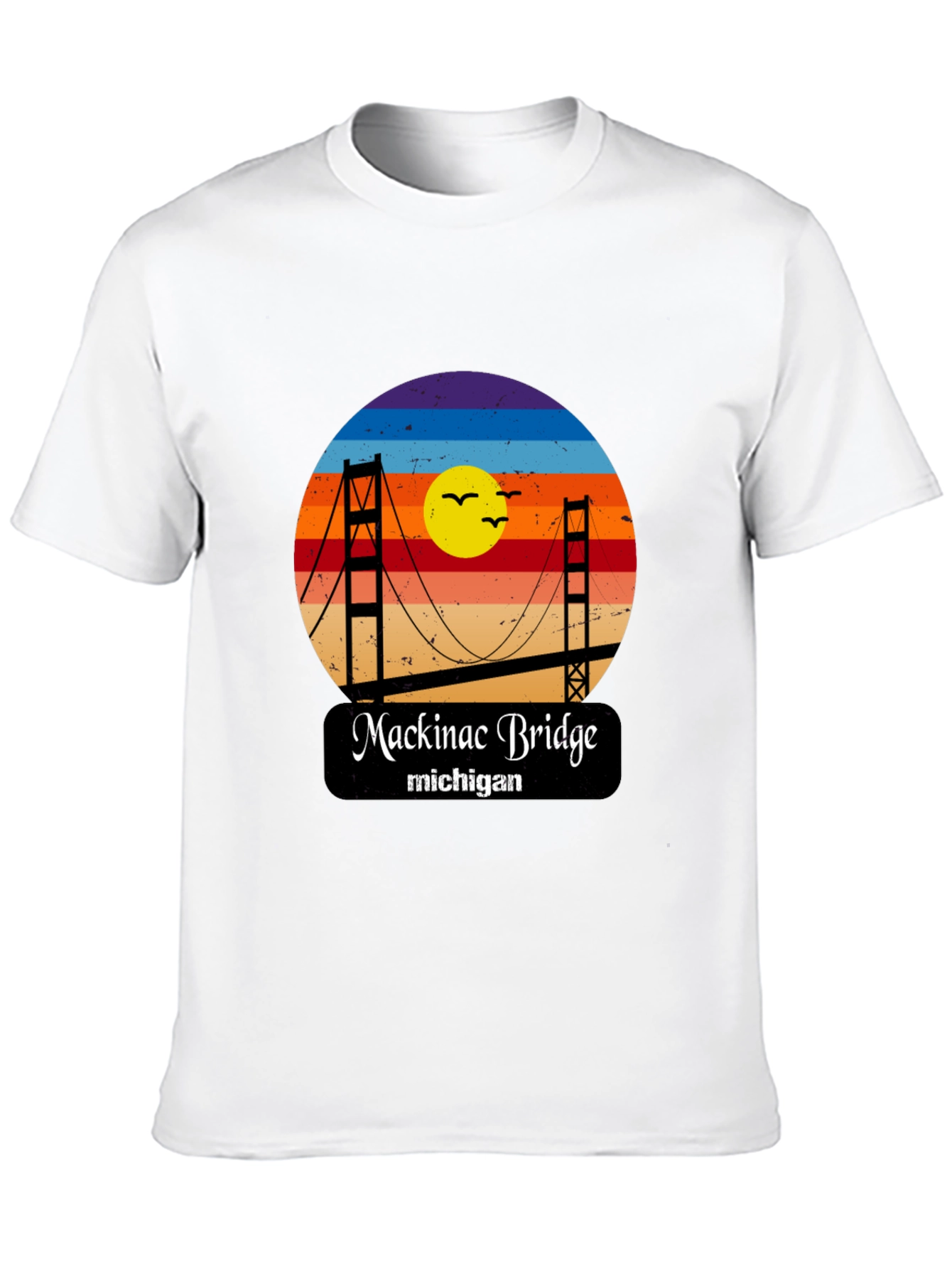 Mackinac Bridge Michigan Graphic T-Shirt