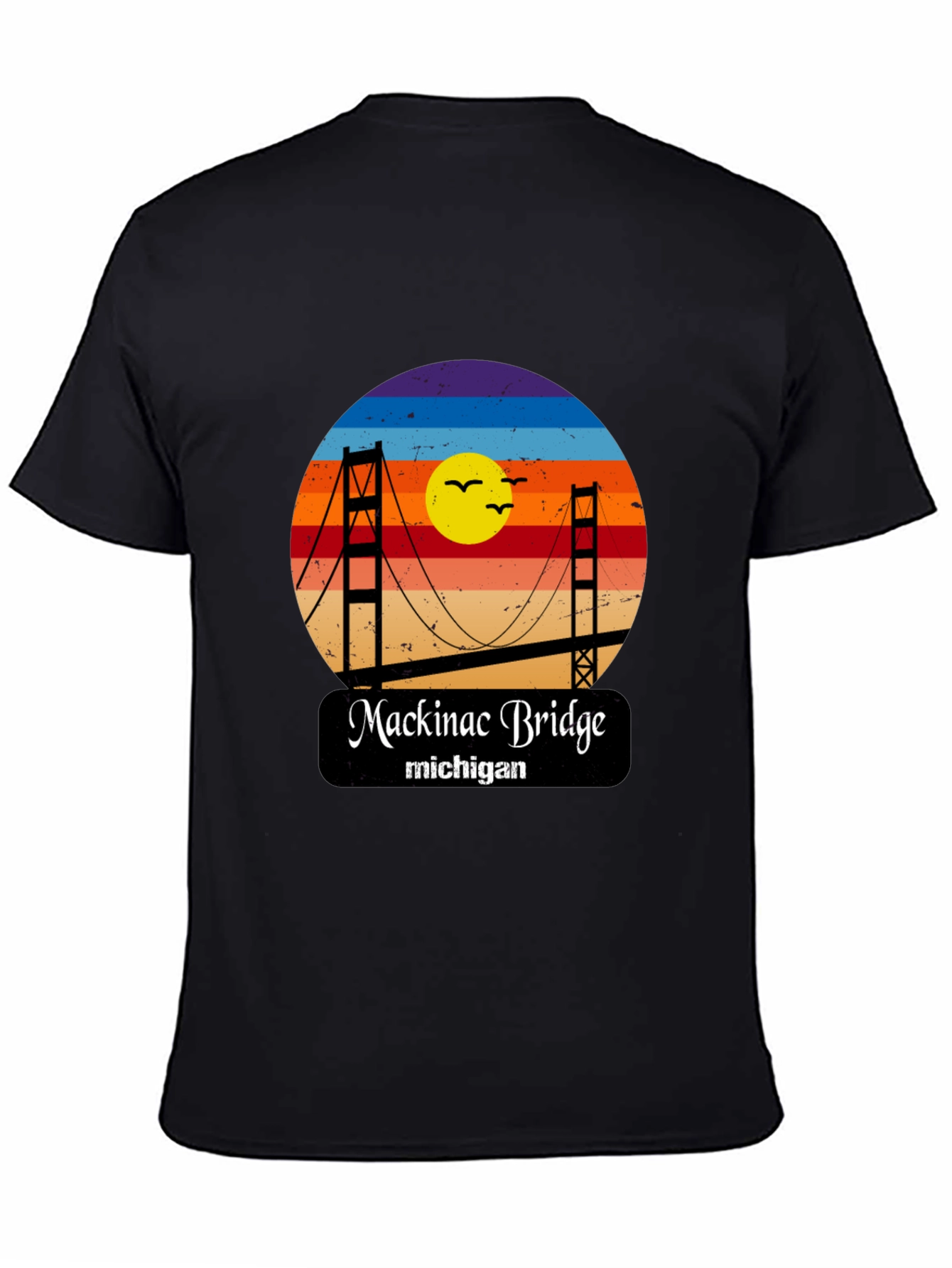 Mackinac Bridge Michigan Graphic T-Shirt