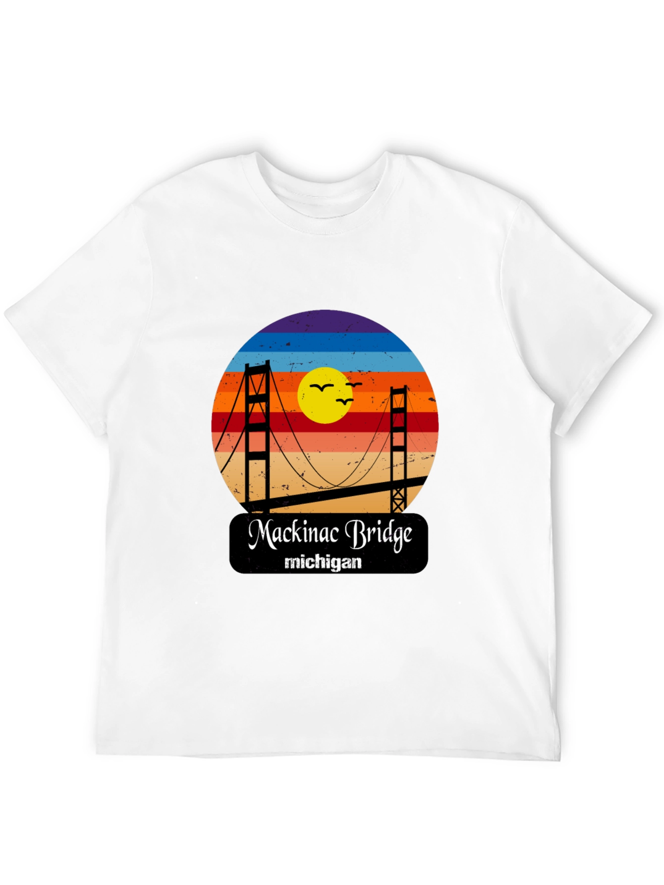 Mackinac Bridge Michigan Graphic T-Shirt
