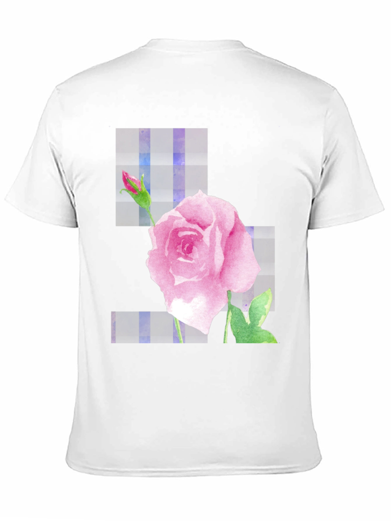 Pink Rose Graphic Black T-Shirt