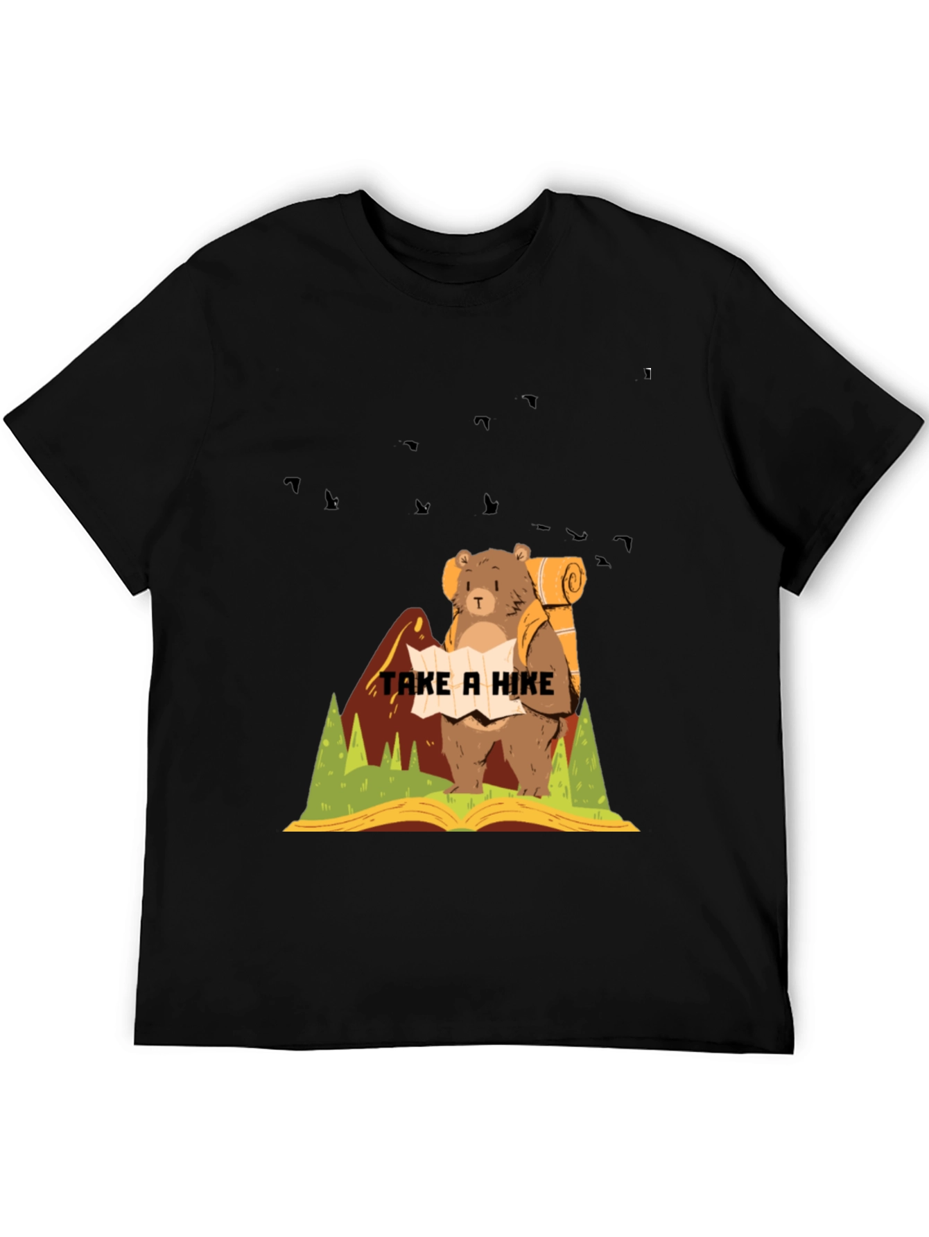 Hiking Bear Graphic T-Shirt - Adventure Ready!