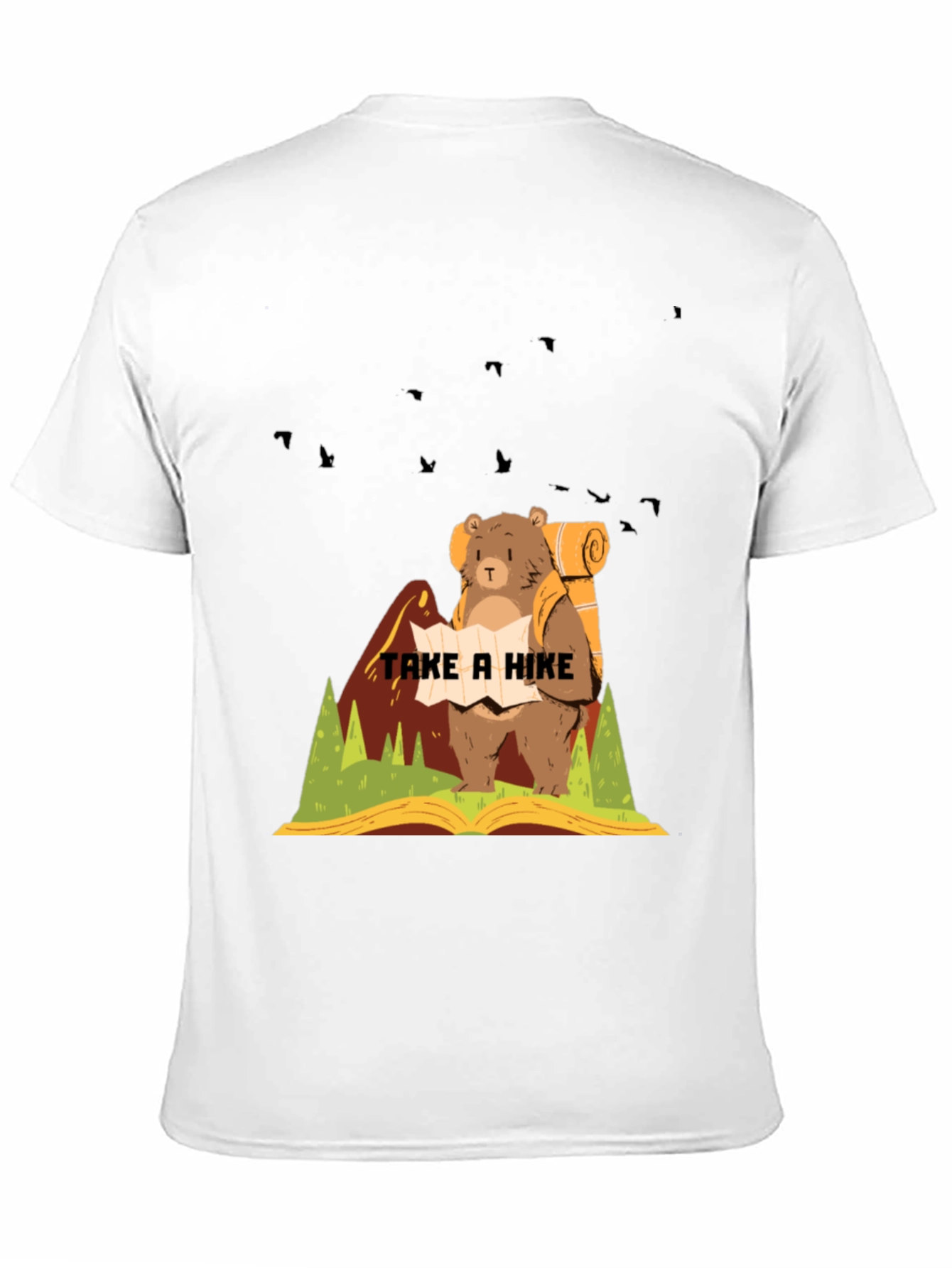 Hiking Bear Graphic T-Shirt - Adventure Ready!