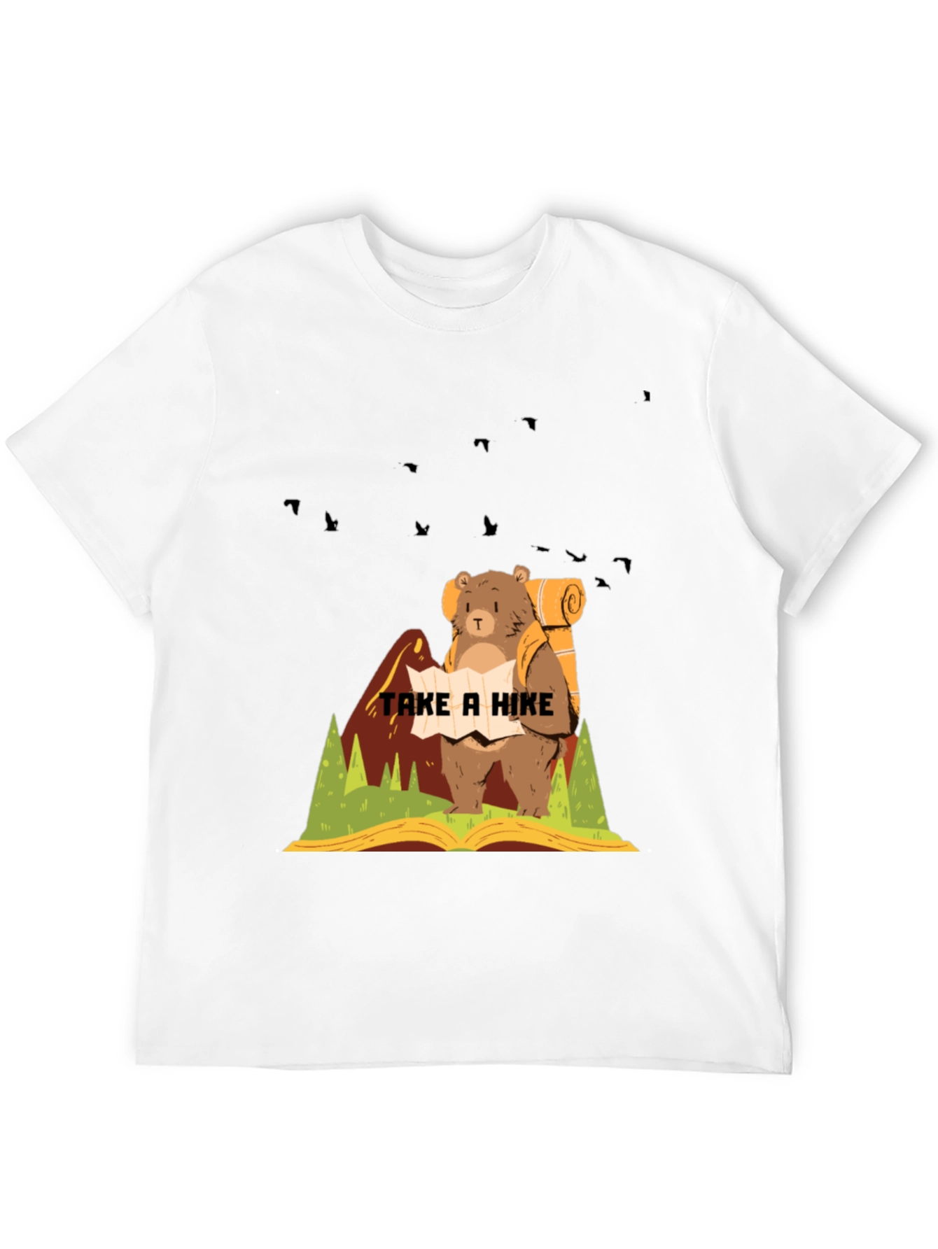 Hiking Bear Graphic T-Shirt - Adventure Ready!