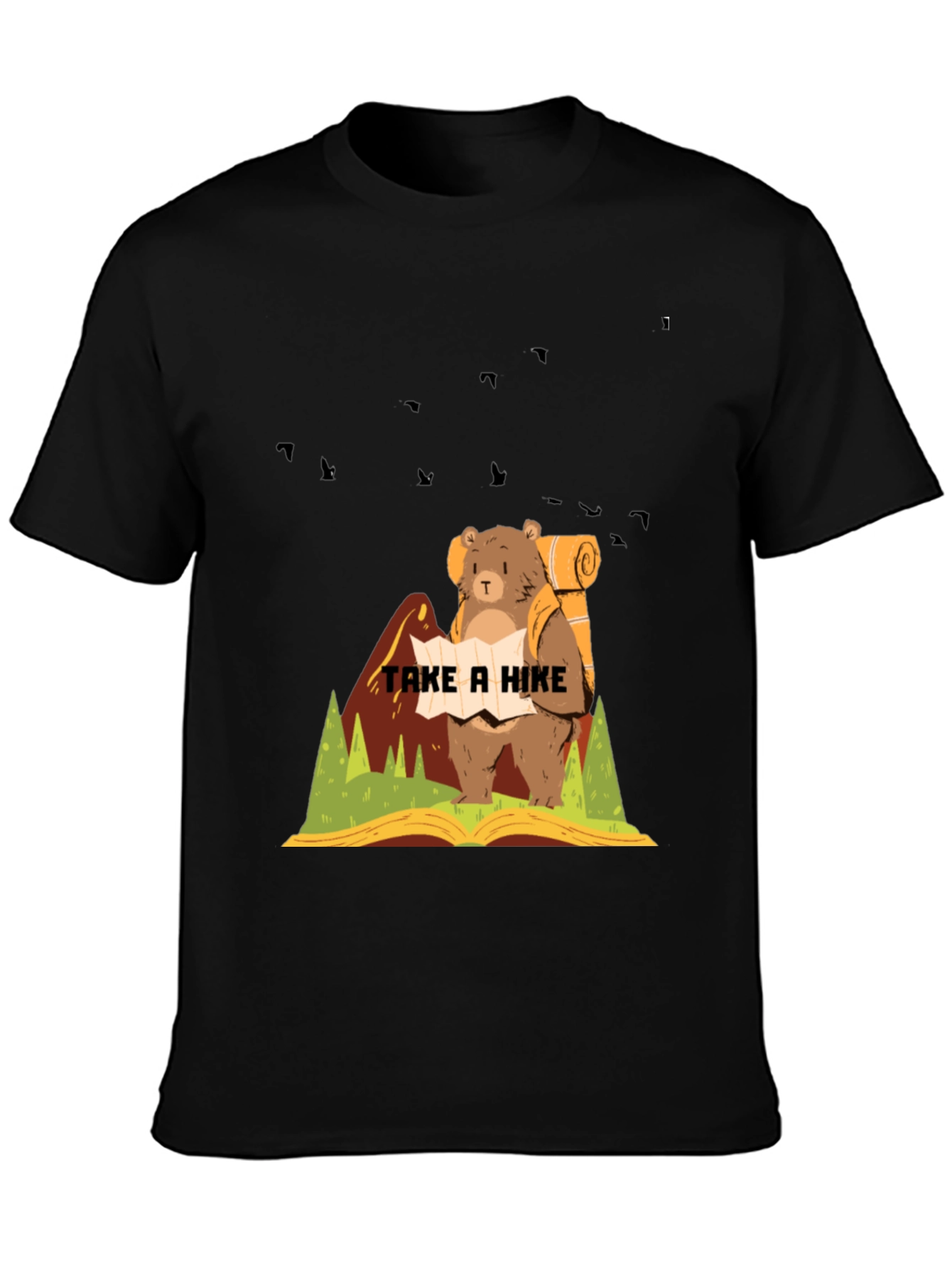 Hiking Bear Graphic T-Shirt - Adventure Ready!