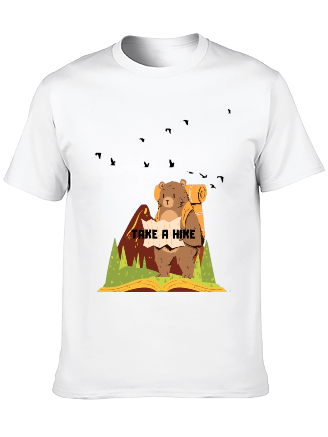 Hiking Bear Graphic T-Shirt - Adventure Ready!