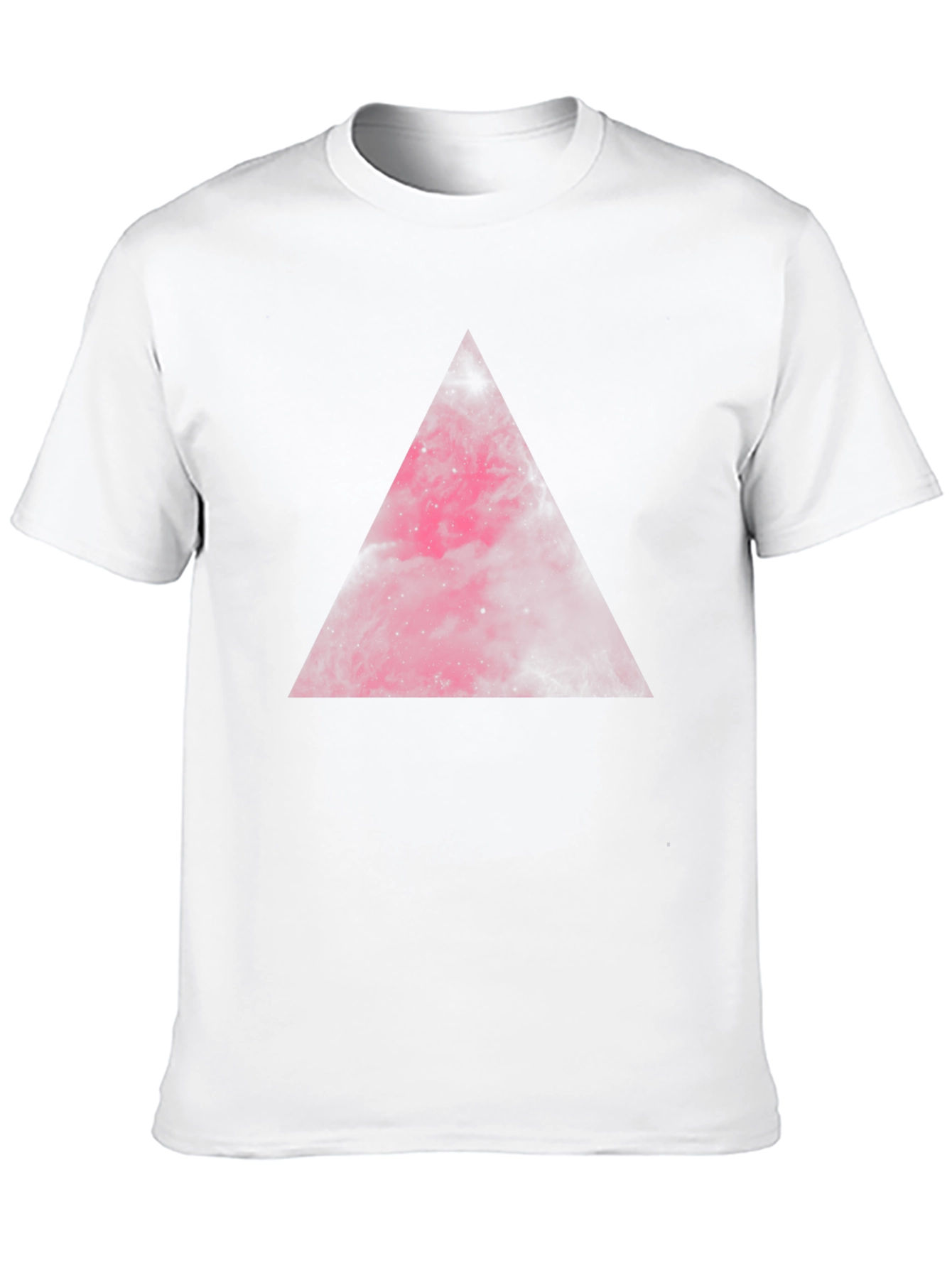 Nebula Triangle Graphic Tee - Black Cotton Comfort
