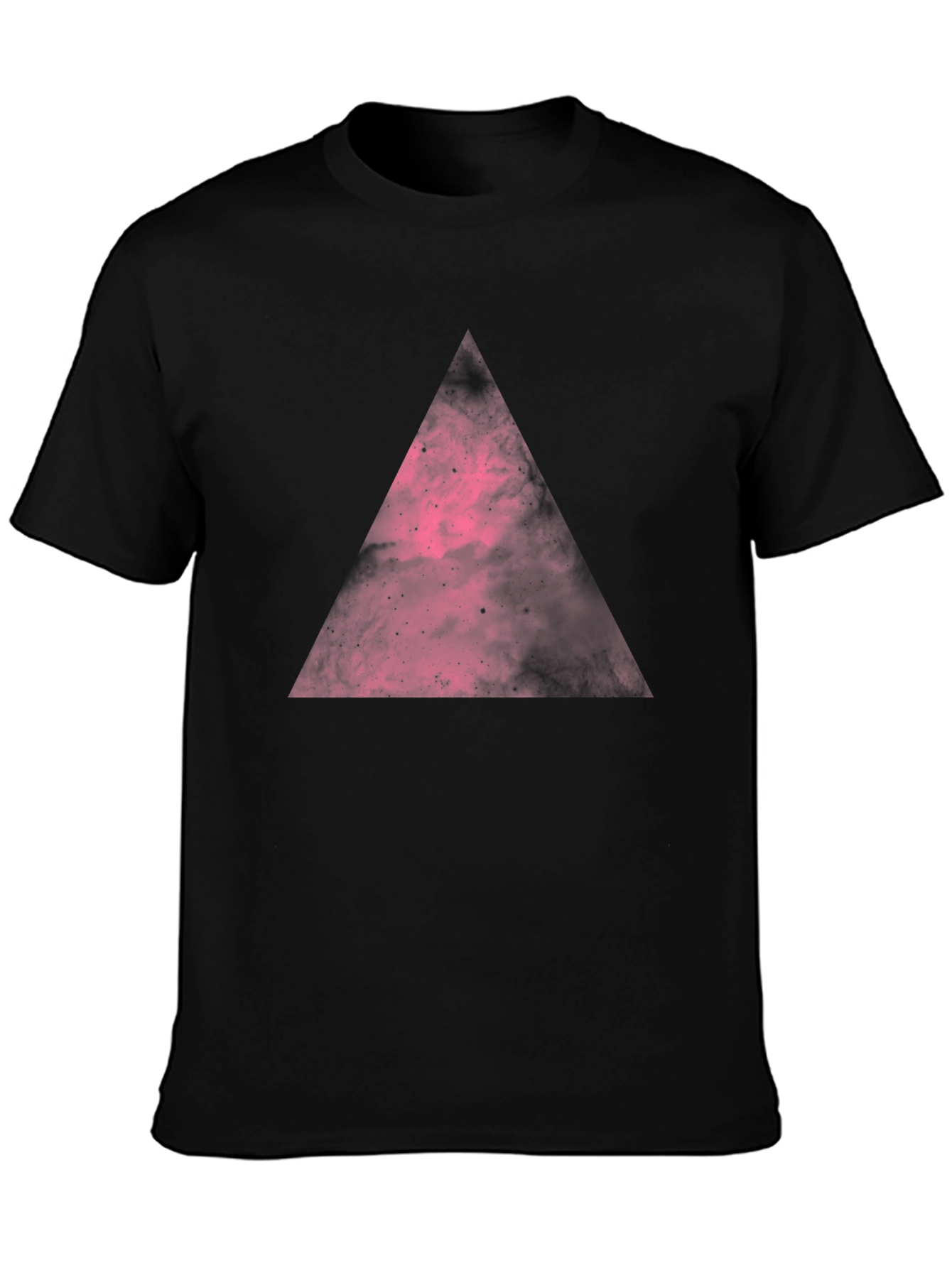Nebula Triangle Graphic Tee - Black Cotton Comfort