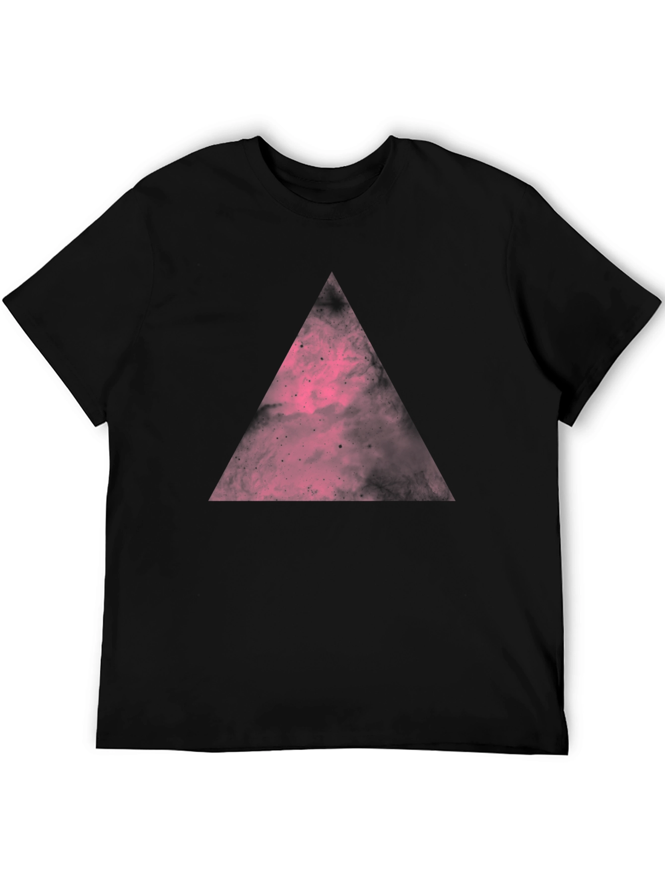 Nebula Triangle Graphic Tee - Black Cotton Comfort