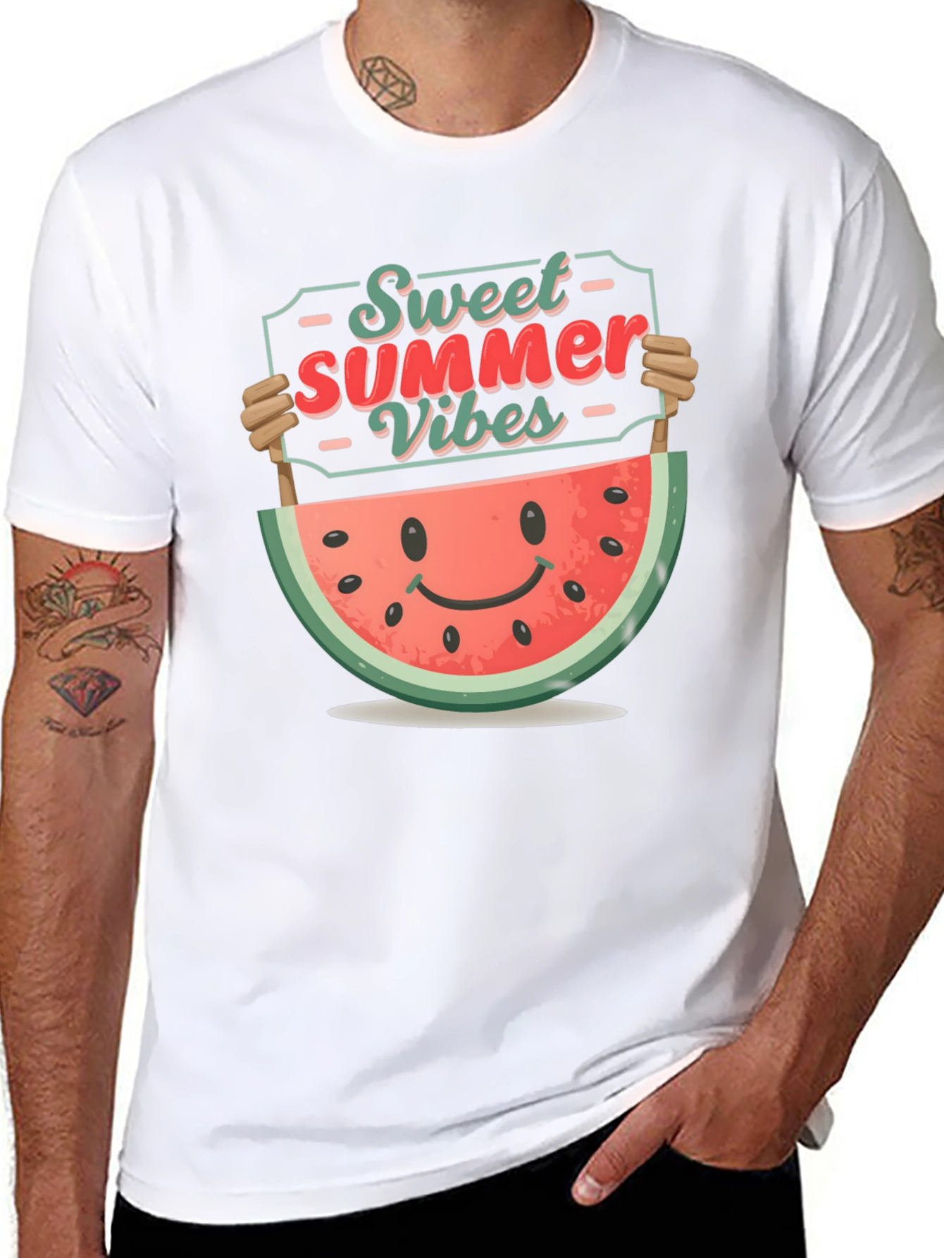 Sweet Summer Vibes Watermelon Graphic Tee