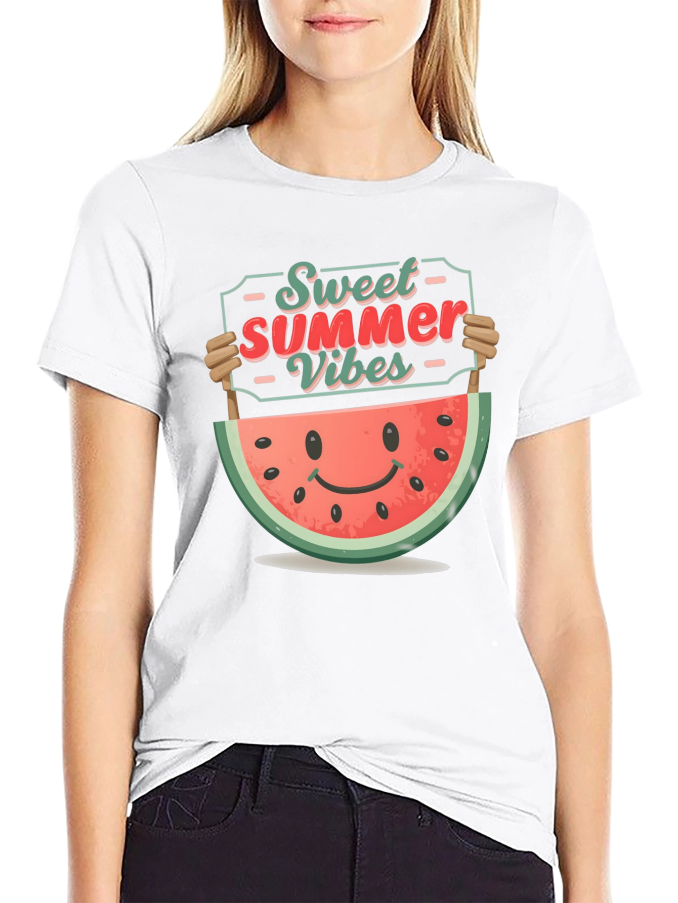 Sweet Summer Vibes Watermelon Graphic Tee