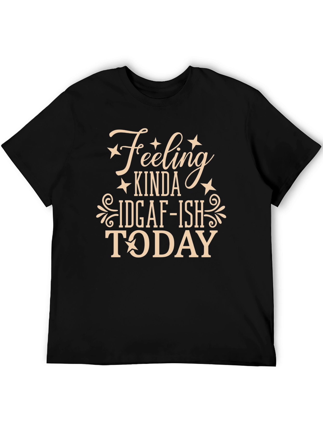 IDGAF-ISH Graphic Tee - Relaxed Fit Black T-Shirt