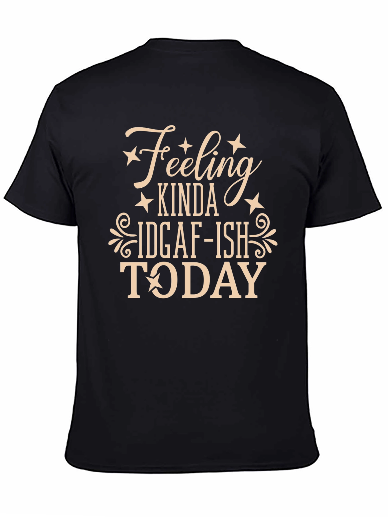 IDGAF-ISH Graphic Tee - Relaxed Fit Black T-Shirt