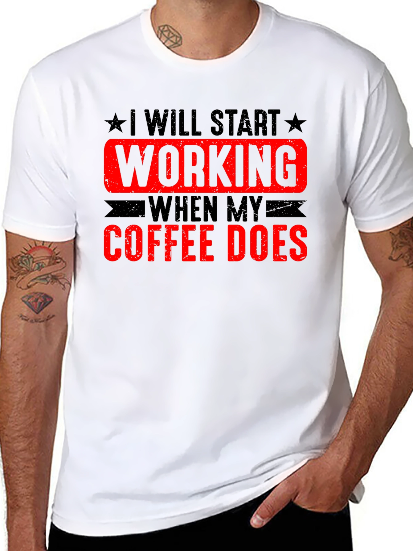 Coffee Does T-Shirt - Funny Work Tee