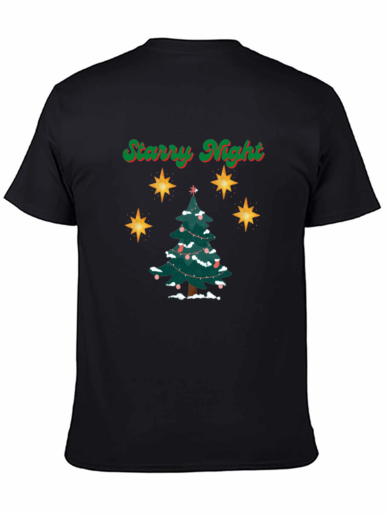 Starry Night Christmas Tree T-Shirt