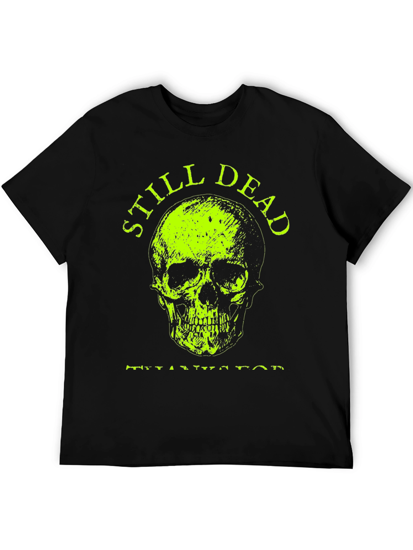 Still Dead Skull Graphic T-Shirt - Black