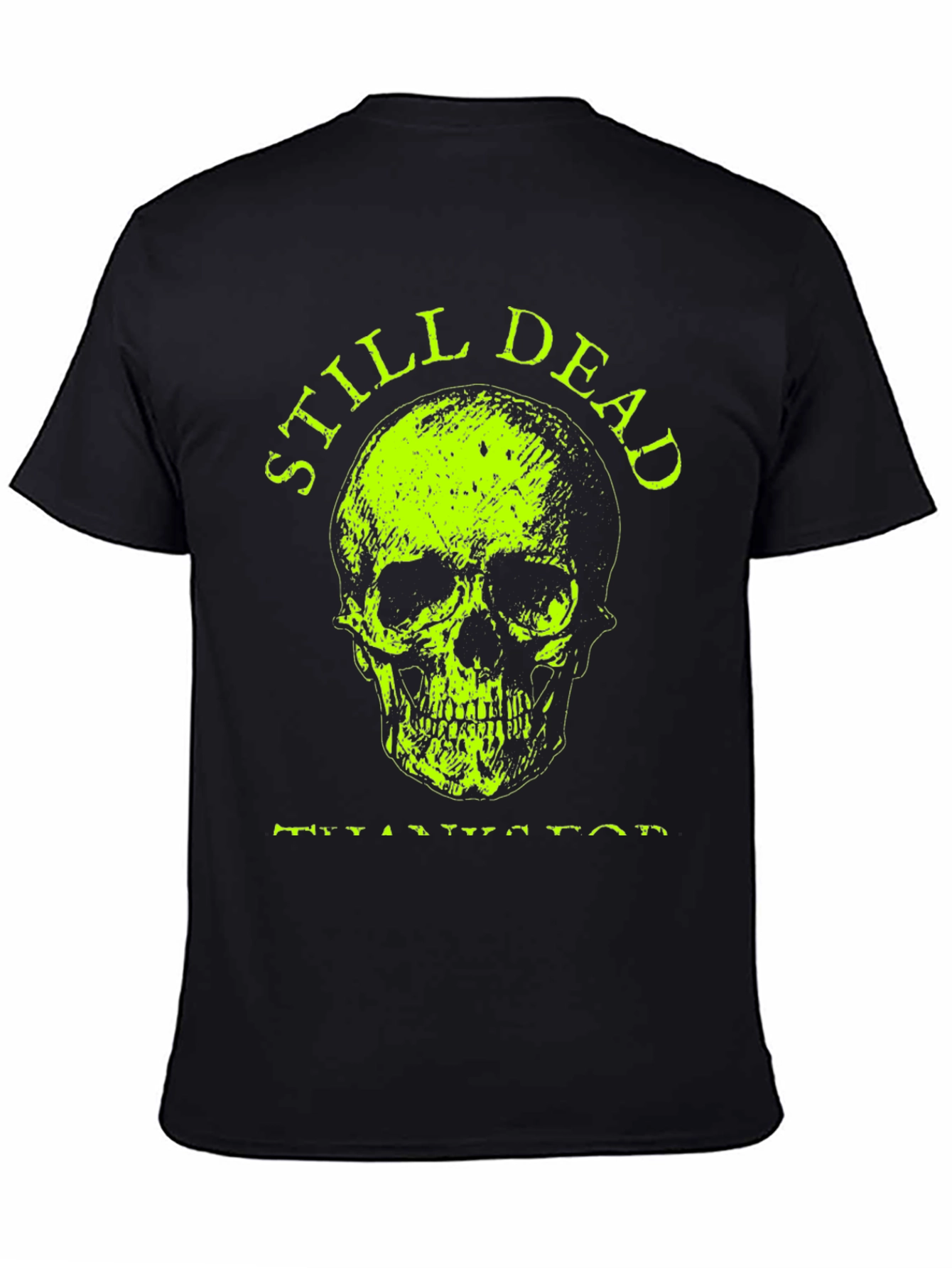 Still Dead Skull Graphic T-Shirt - Black
