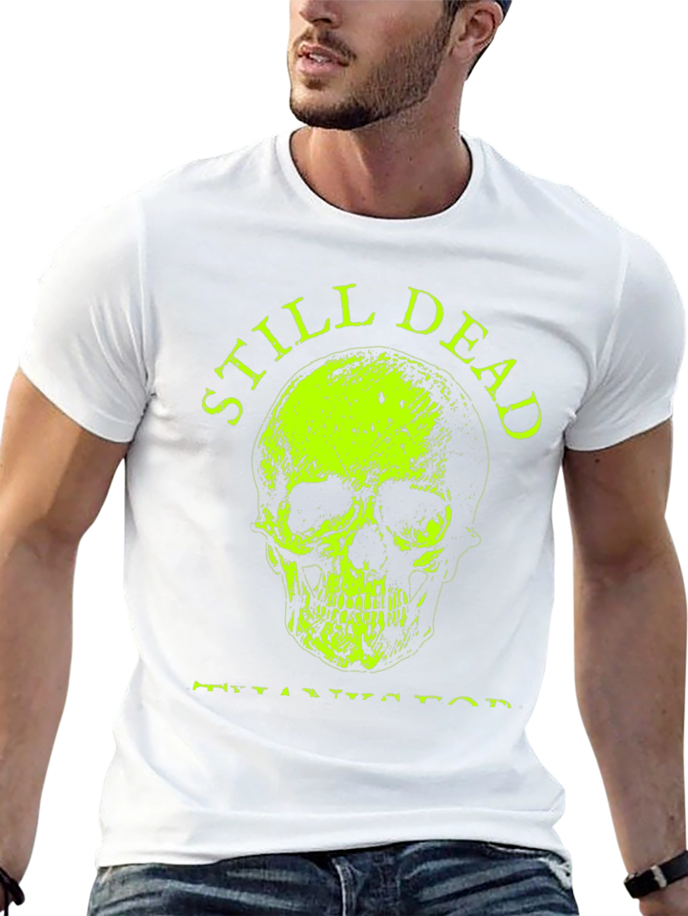 Still Dead Skull Graphic T-Shirt - Black