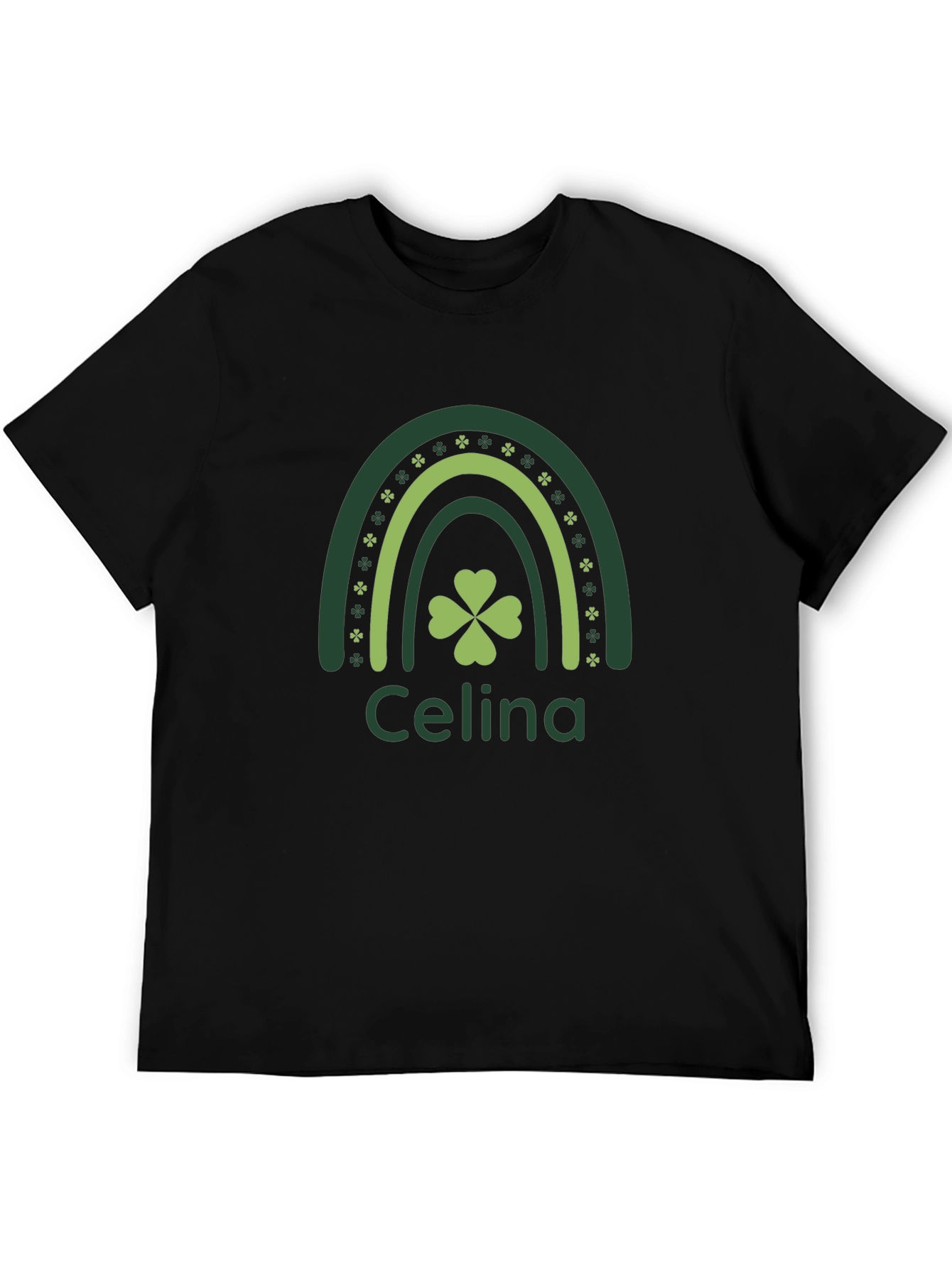 Personalized Celina St. Patricks Day Rainbow T-Shirt