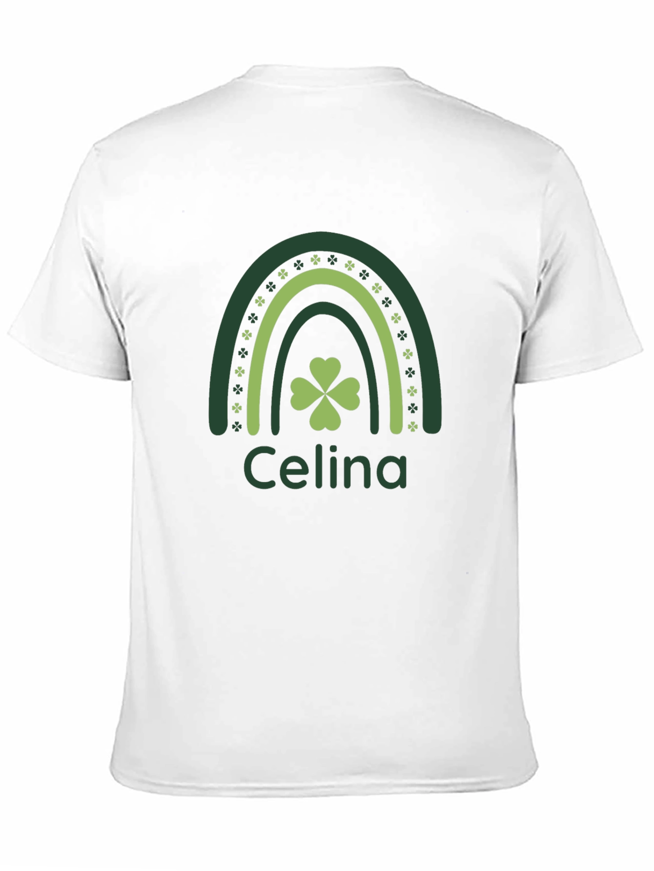 Personalized Celina St. Patricks Day Rainbow T-Shirt