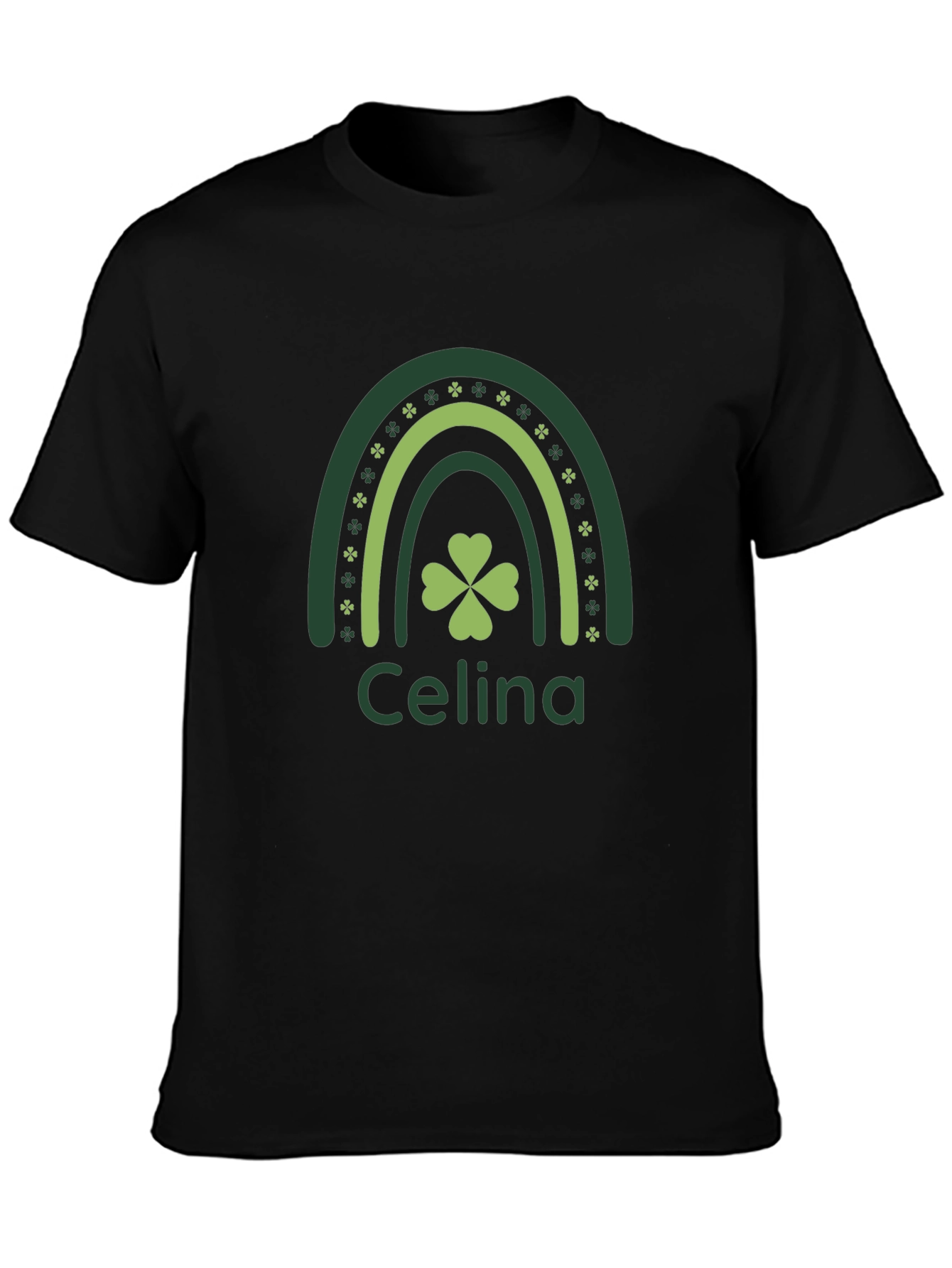 Personalized Celina St. Patricks Day Rainbow T-Shirt