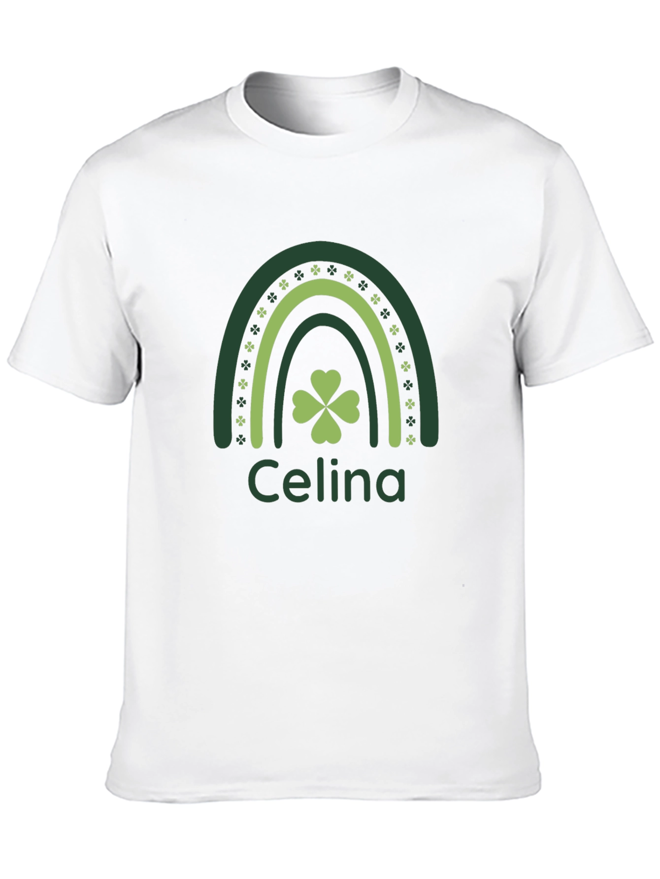 Personalized Celina St. Patricks Day Rainbow T-Shirt