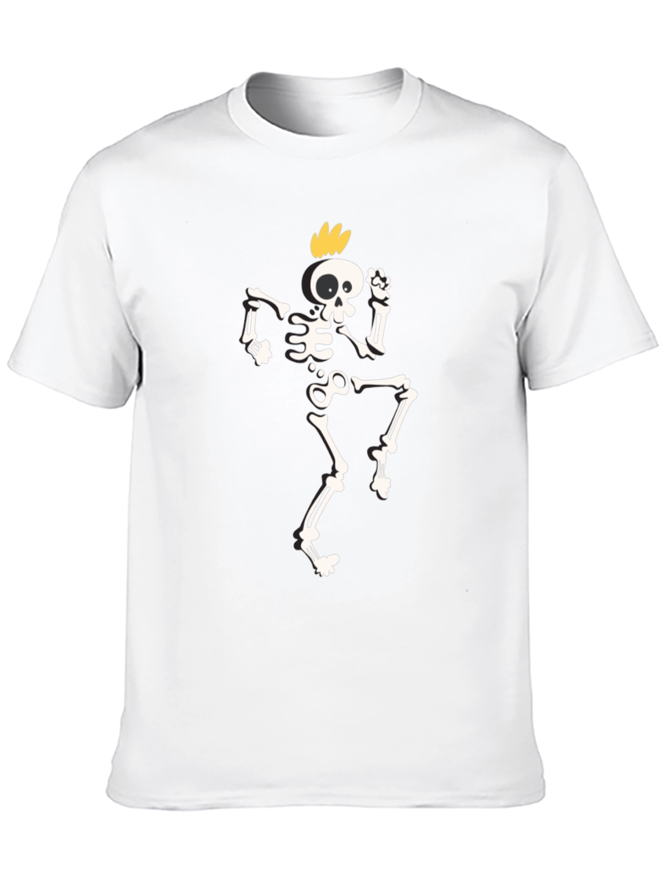 Funky Skeleton Graphic T-Shirt - Black