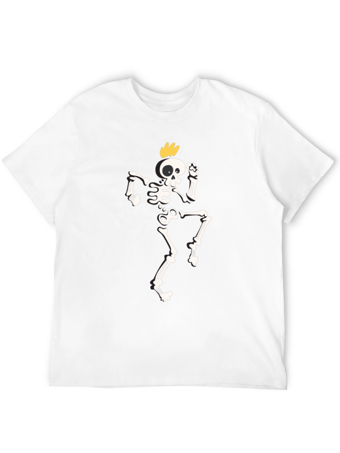Funky Skeleton Graphic T-Shirt - Black