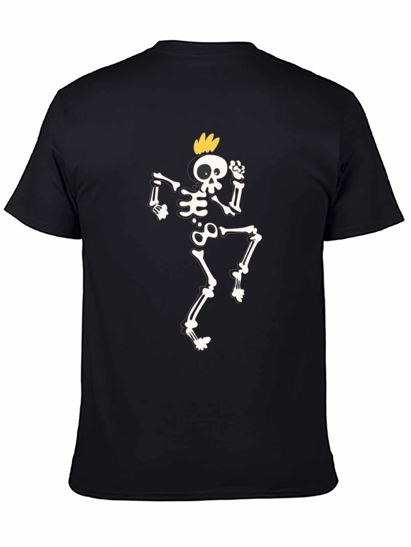Funky Skeleton Graphic T-Shirt - Black